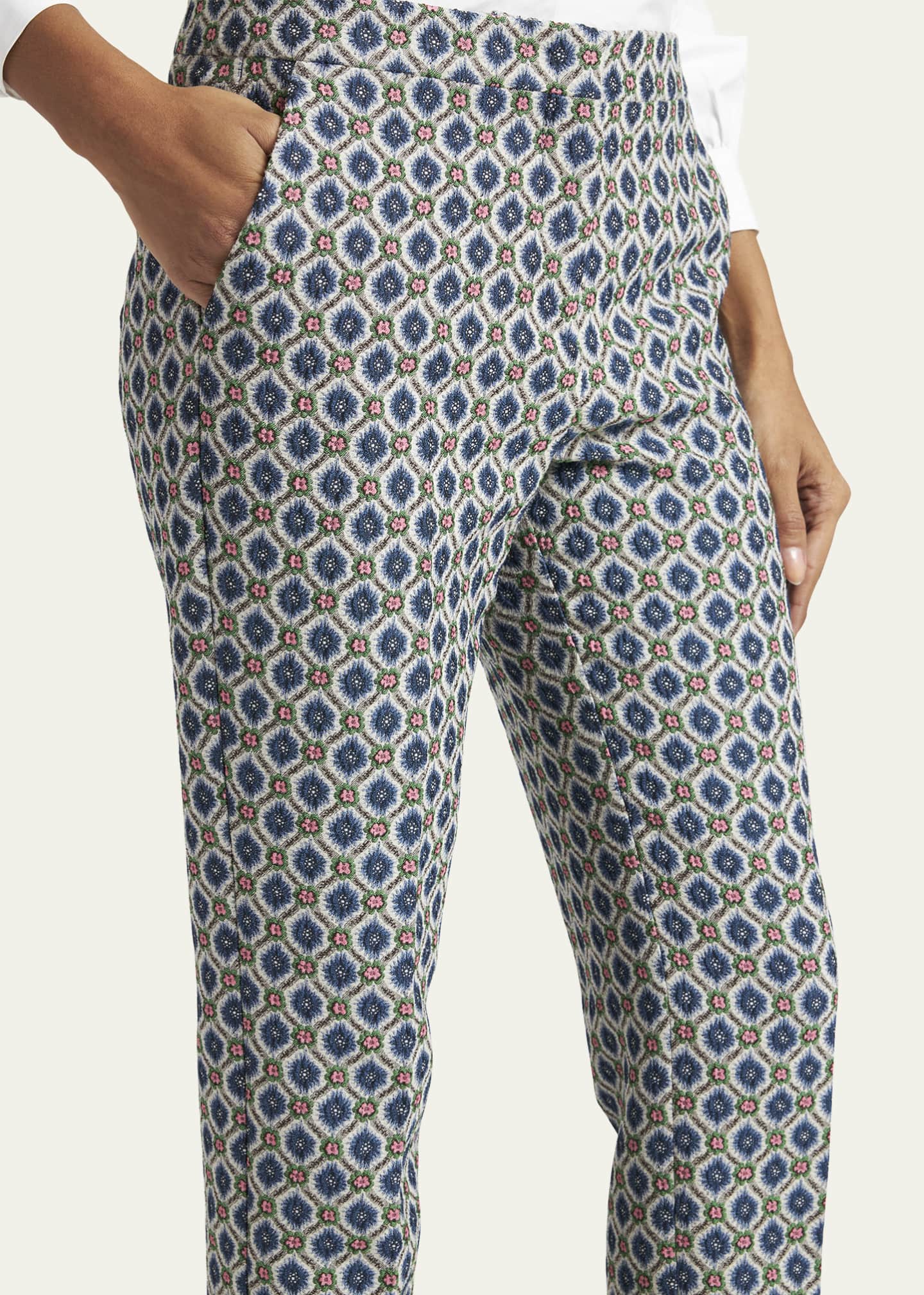 Etro Printed Tile Jacquard Pants - Bergdorf Goodman