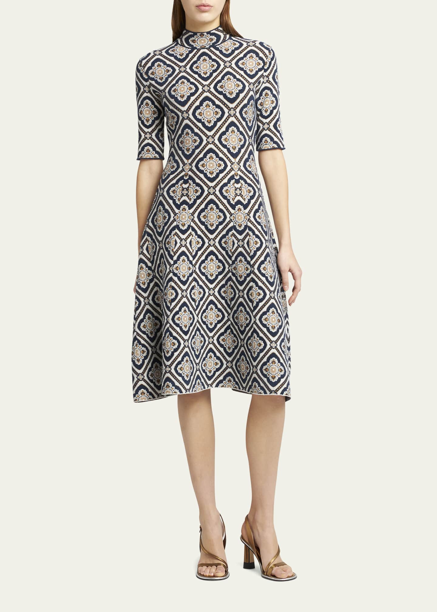 Etro Patterned Knit Midi Dress Bergdorf Goodman