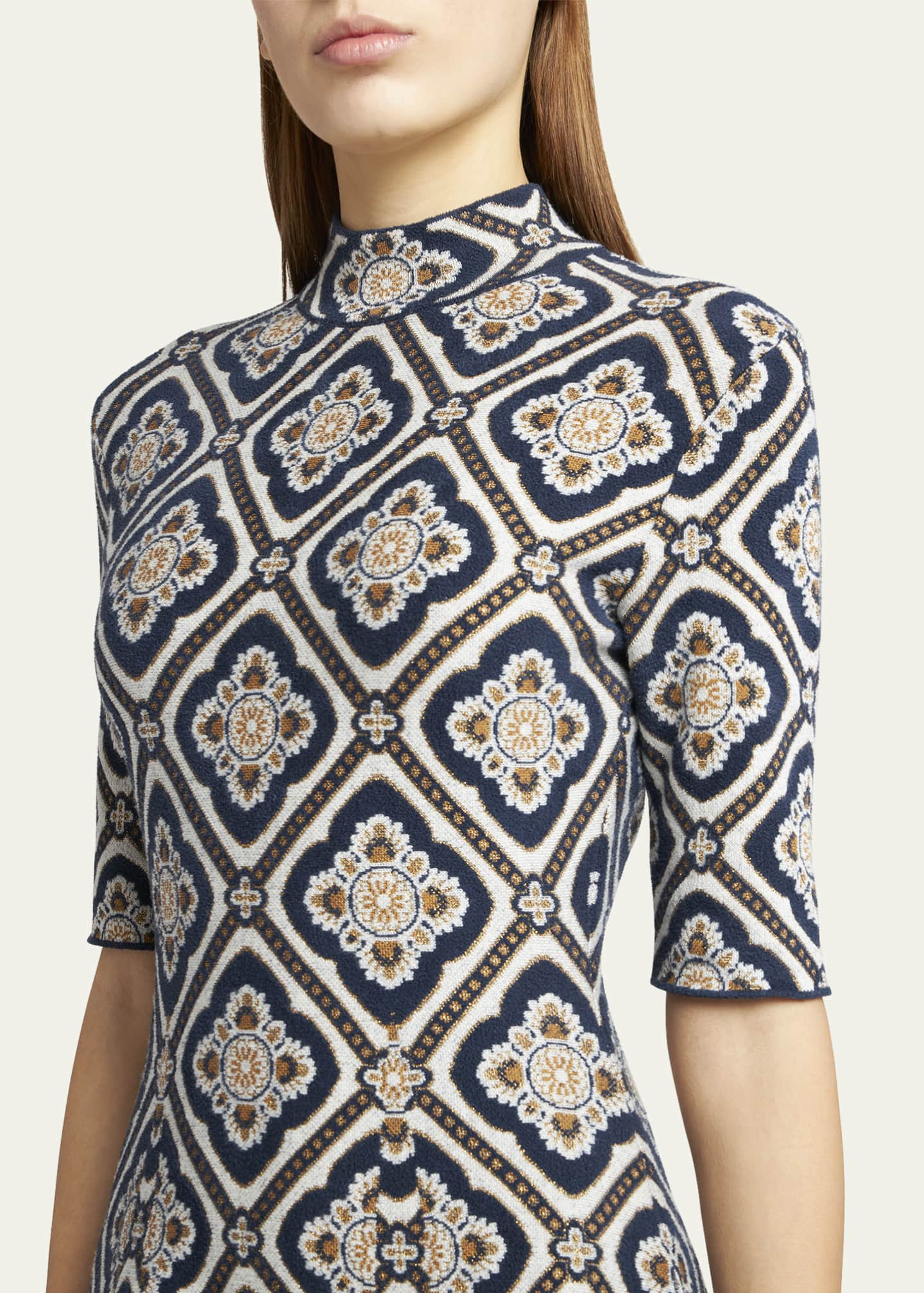 Etro Patterned Knit Midi Dress Bergdorf Goodman