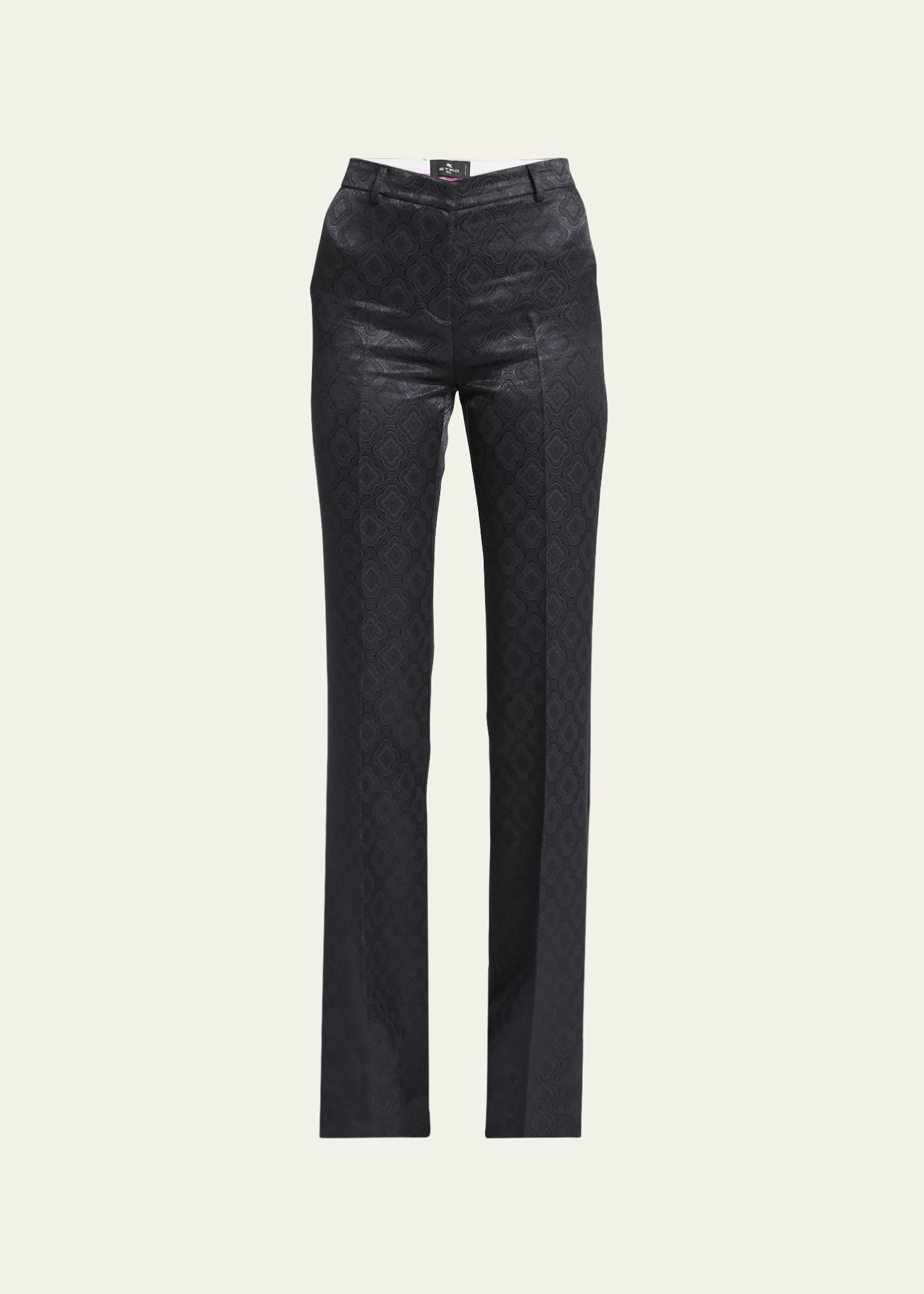 Etro Paisley Jacquard Straight-Leg Paisley Pants - Bergdorf Goodman