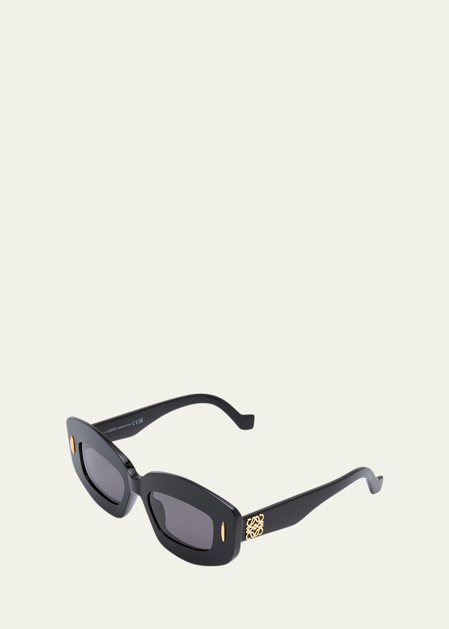 Loewe LW40114I Anagram Acetate Rectangle Sunglasses Loewe Acetate Anagram Cat Eye Sunglasses LW40114I Tortoise  main image 3