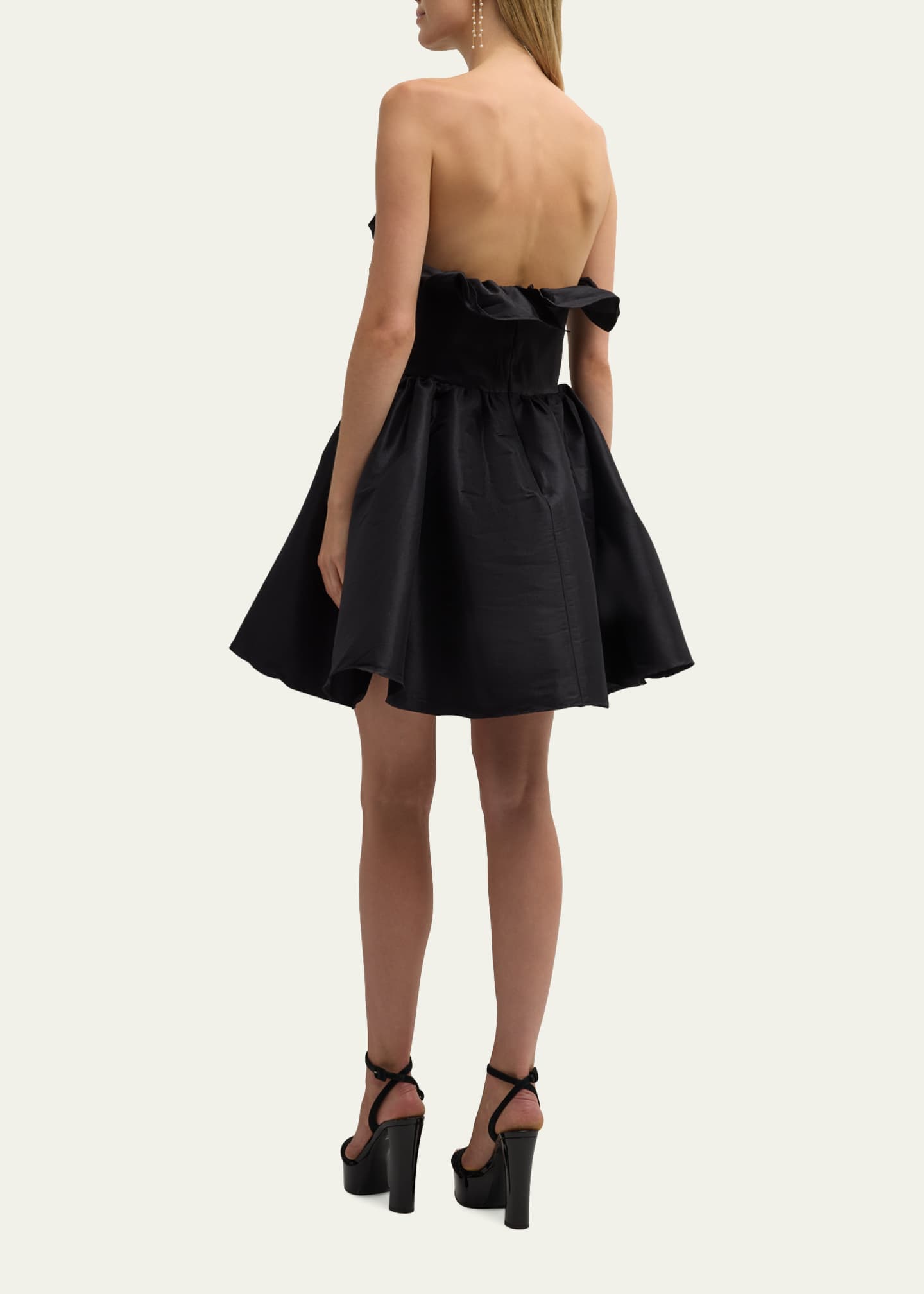 Kika Vargas Emily Floral-Print Strapless Ruffle Mini Dress - Bergdorf ...