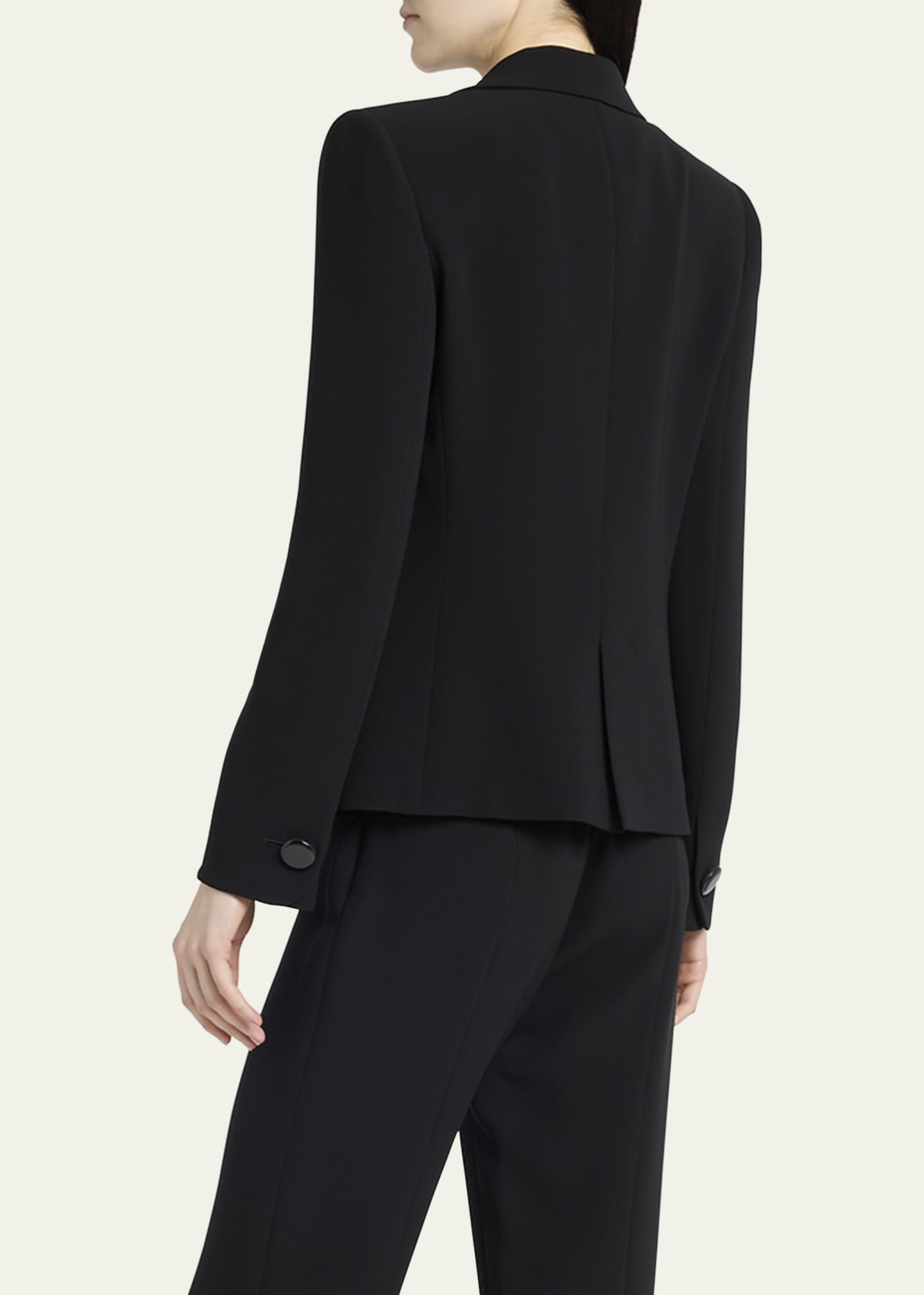 Giorgio Armani Cady Tailored Blazer Jacket Image 3 of 5