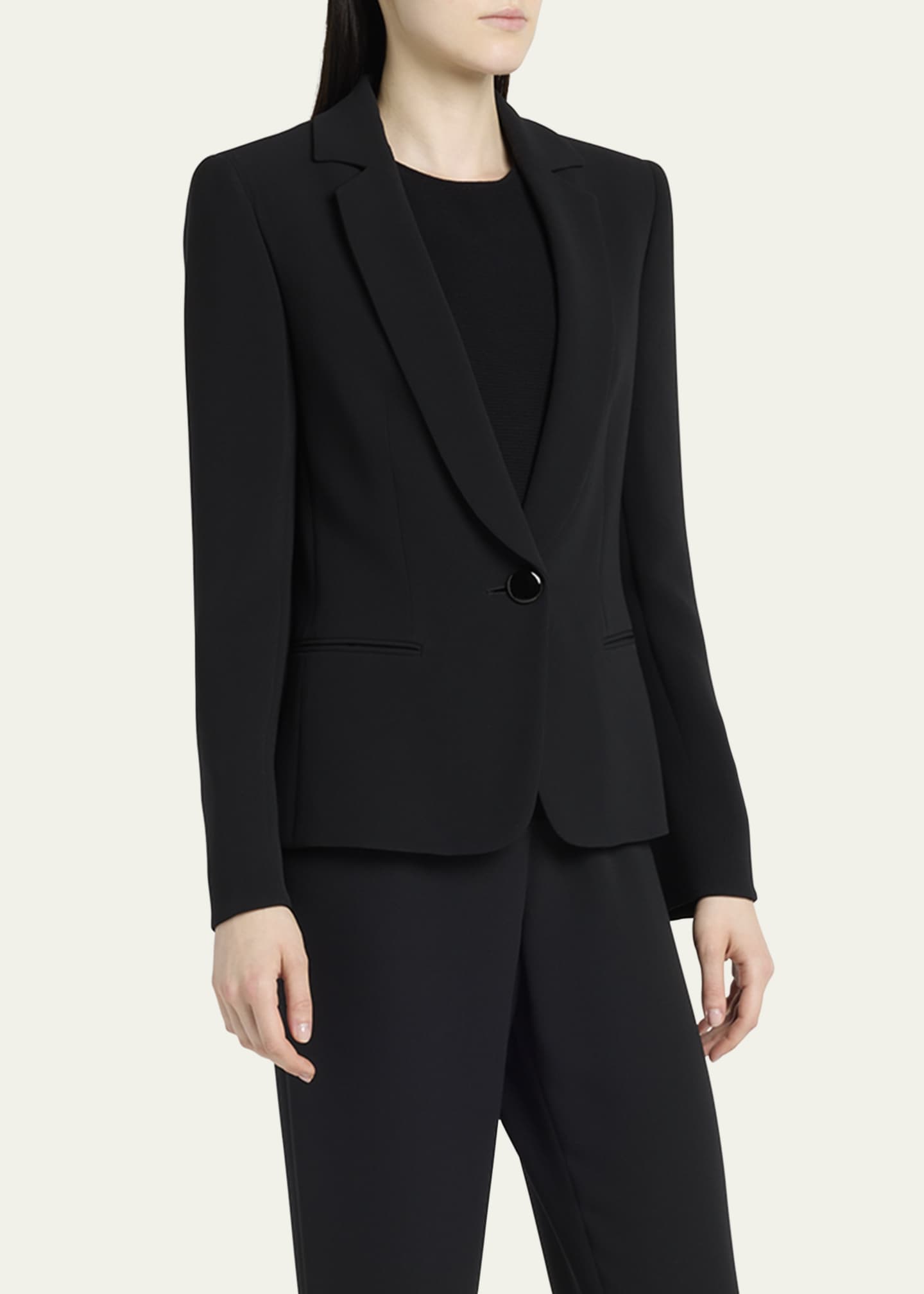 Giorgio Armani Cady Tailored Blazer Jacket Image 4 of 5