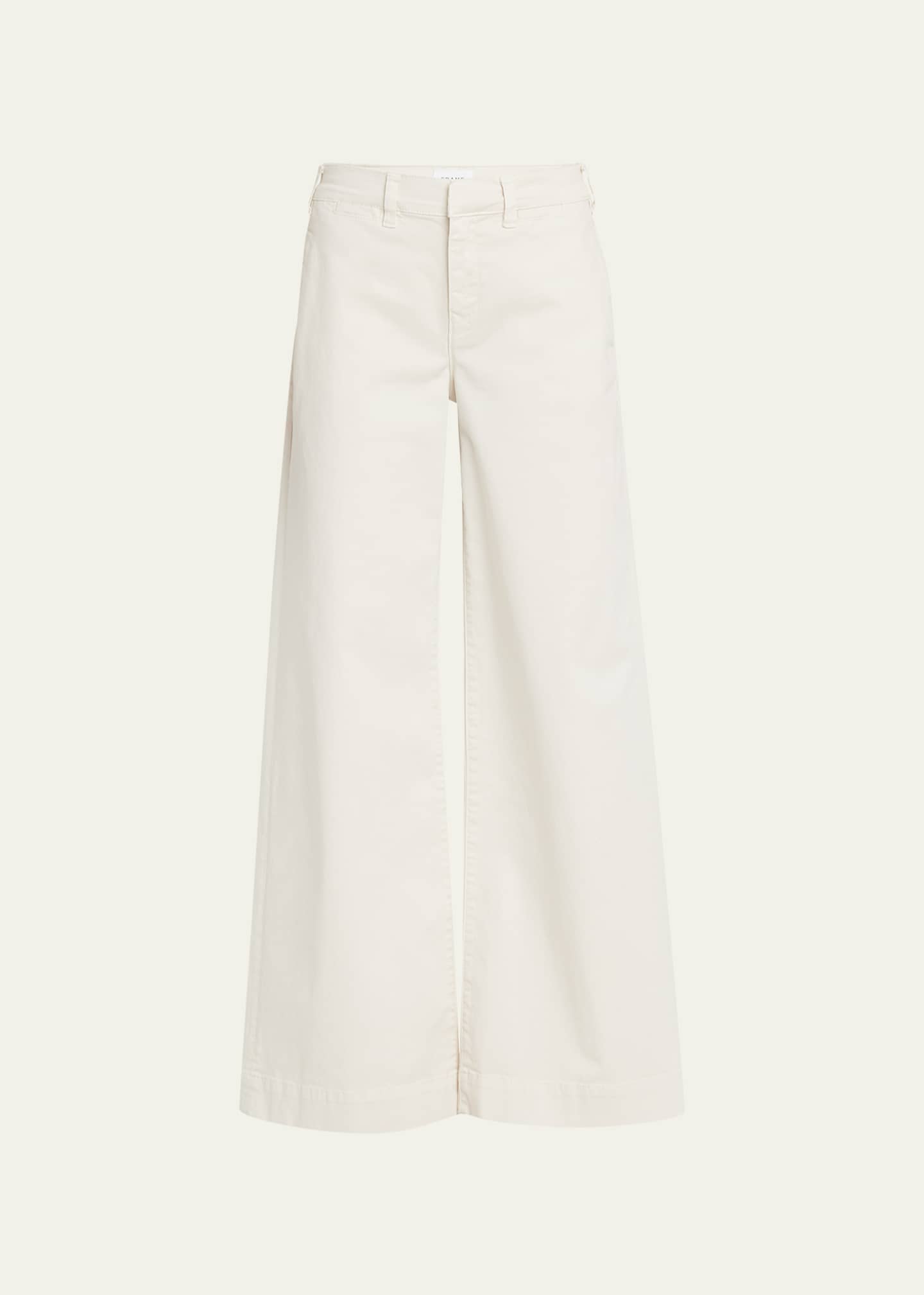 FRAME | LE TOMBOY MID-RISE WIDE LEG TROUSER | KHAKI | FINAL SALE main image 0