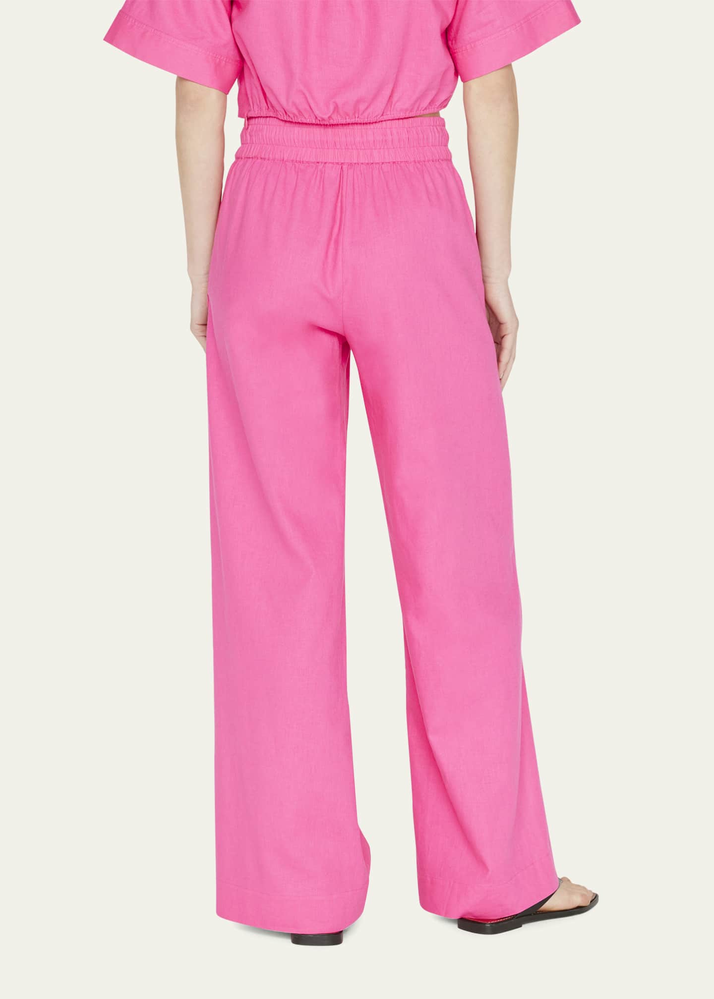 FRAME Linen Drawstring Lounge Pants Bergdorf Goodman