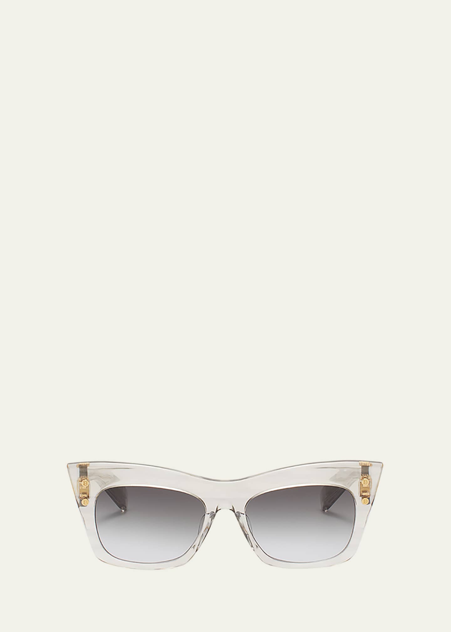 Balmain BII Titanium & Acetate Cat-Eye Sunglasses Image 1 of 2