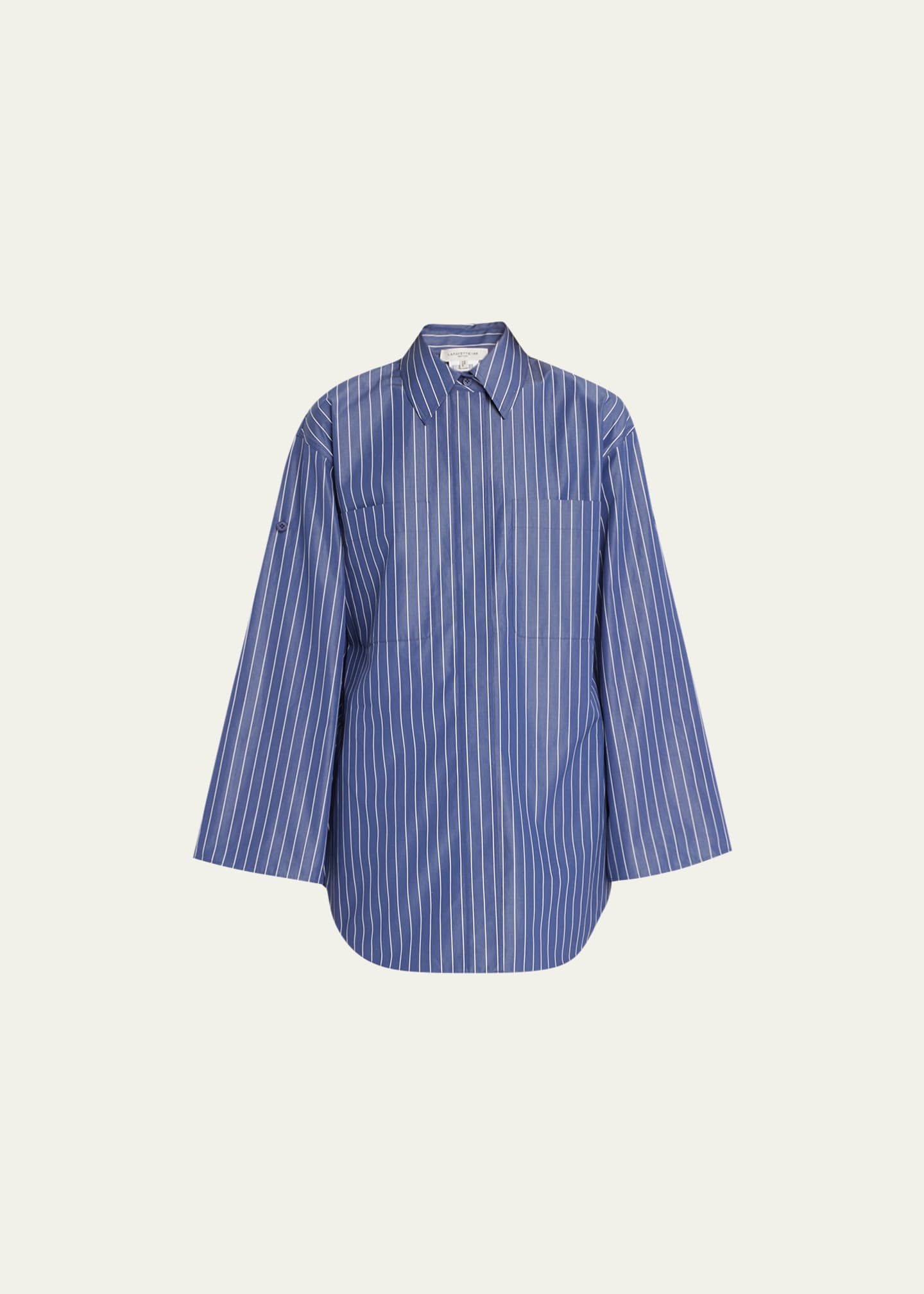 Lafayette 148 New York Button-Down Stretch Cotton Shirt - Bergdorf Goodman