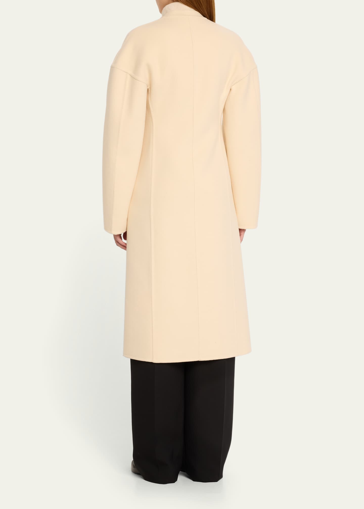 Jil Sander Collarless Doubleface Wool Coat Bergdorf Goodman