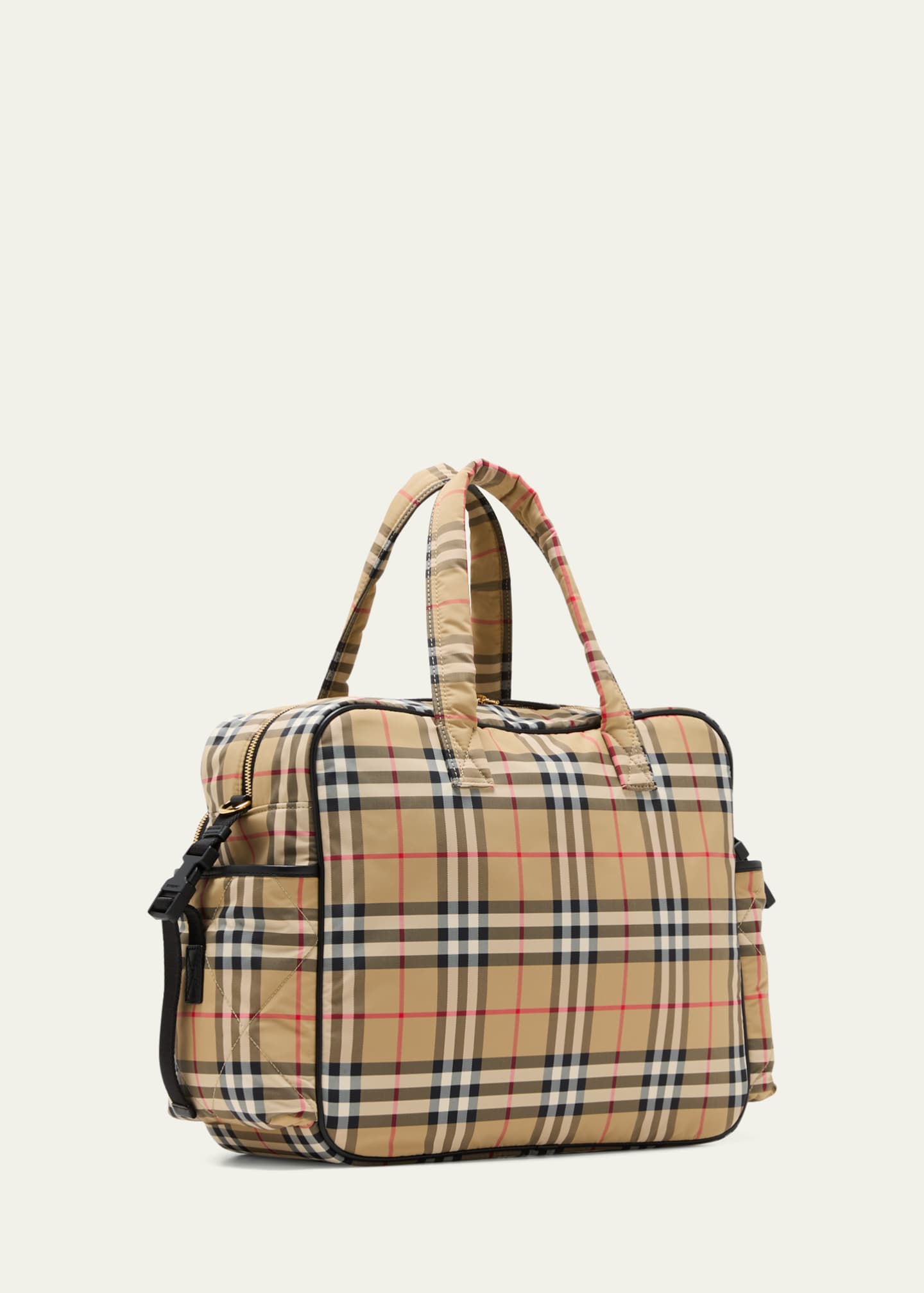 Burberry Logo Printed Checked Mini Bag