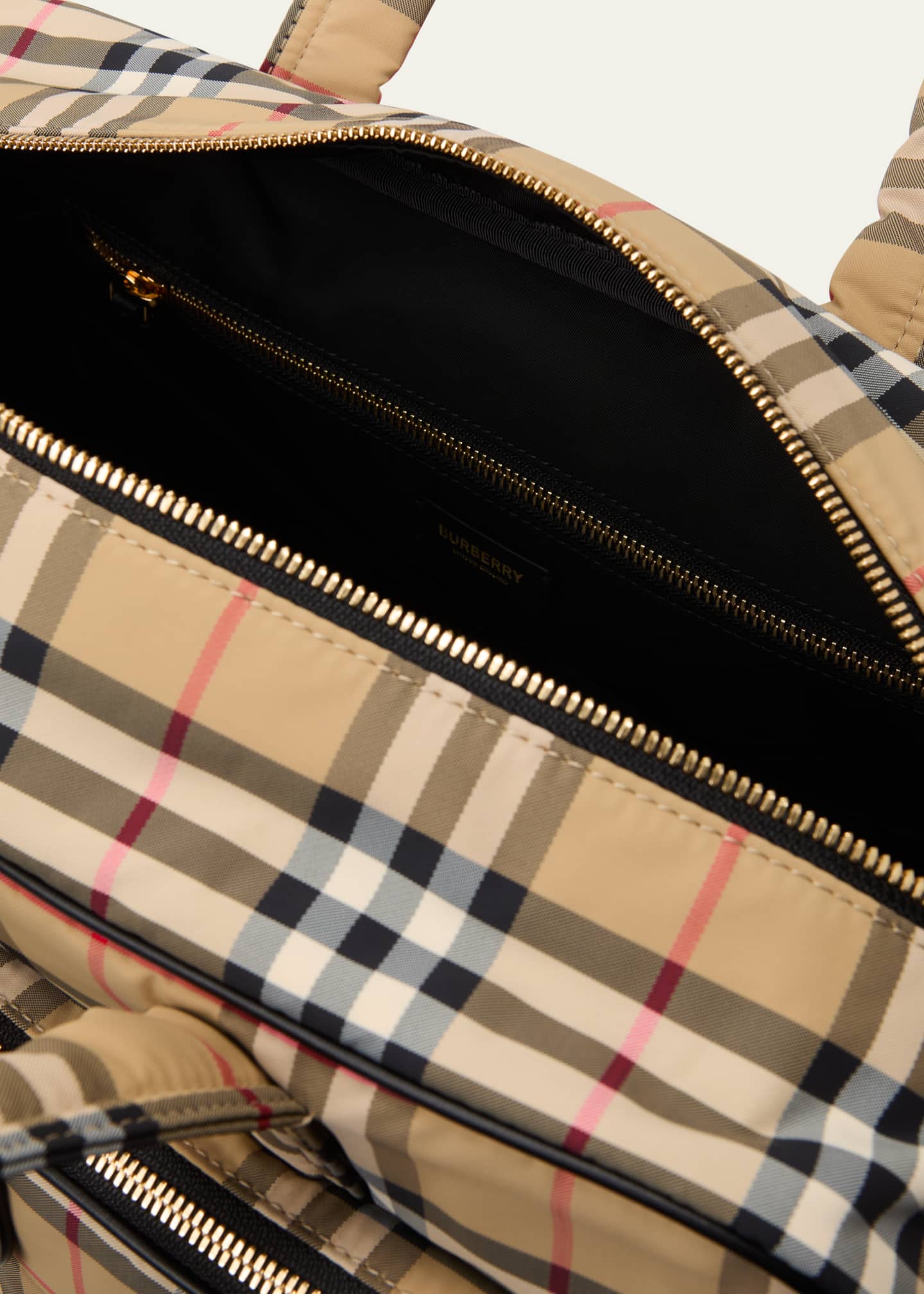 Burberry Check-Print Diaper Bag W/ Changing Mat