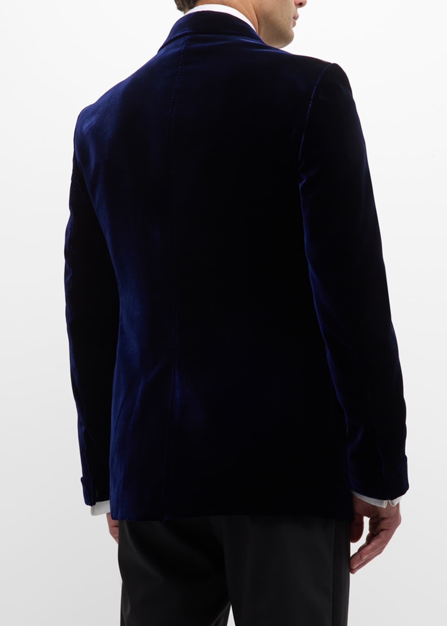 TOM FORD Men's Wool-Silk Velvet Cocktail Jacket Image 3 of 8