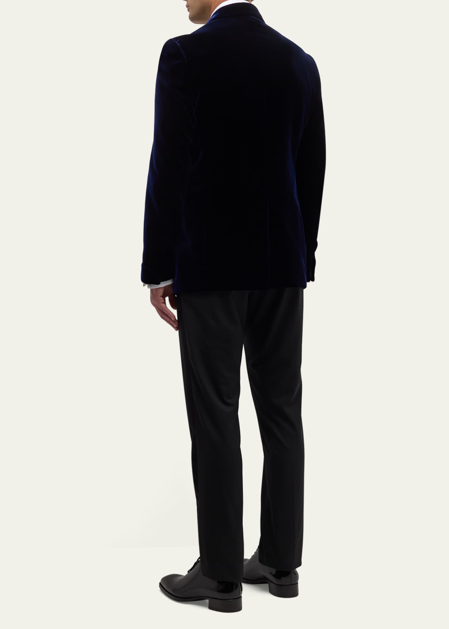 TOM FORD Men's Wool-Silk Velvet Cocktail Jacket Image 4 of 8
