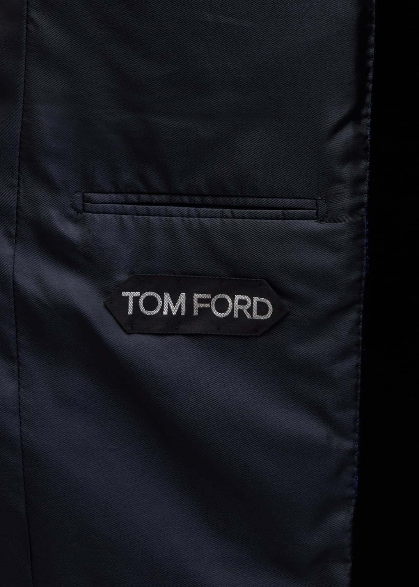 TOM FORD Men's Wool-Silk Velvet Cocktail Jacket Image 6 of 8