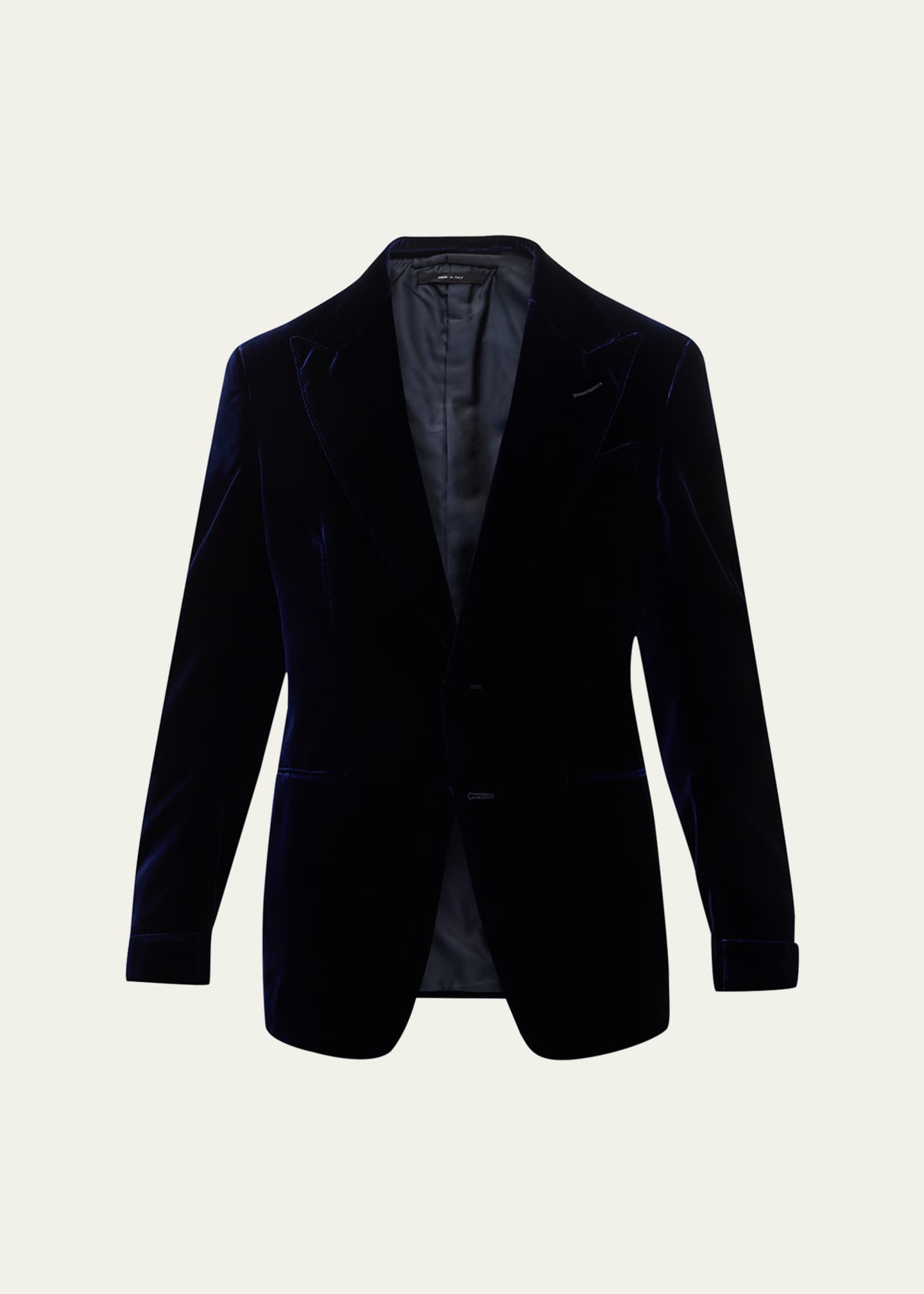 TOM FORD Men's Wool-Silk Velvet Cocktail Jacket Image 1 of 8