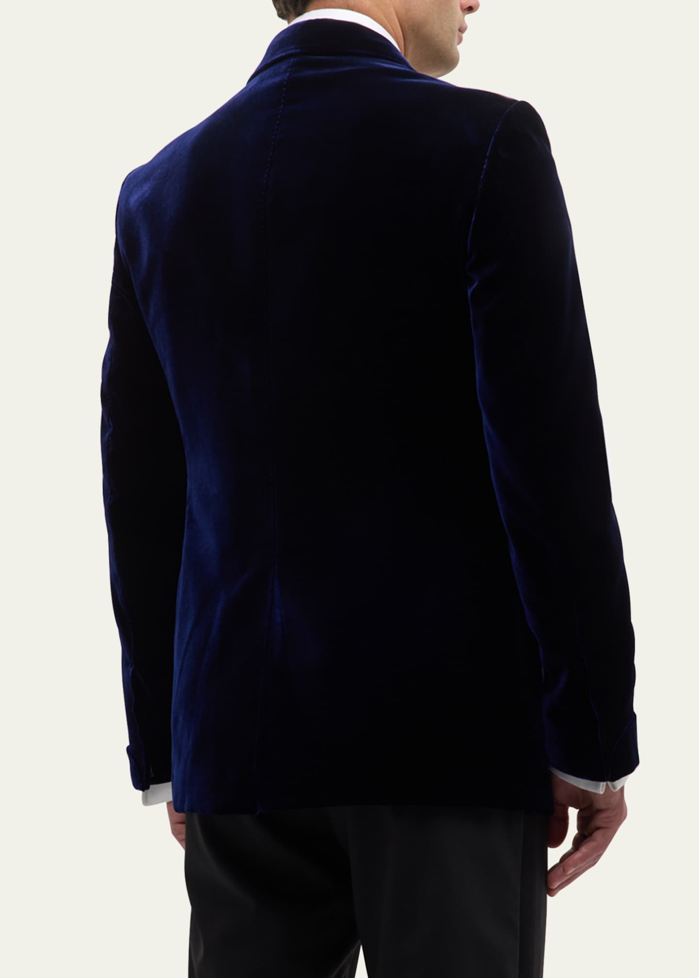 TOM FORD Men's Wool-Silk Velvet Cocktail Jacket Image 5 of 8