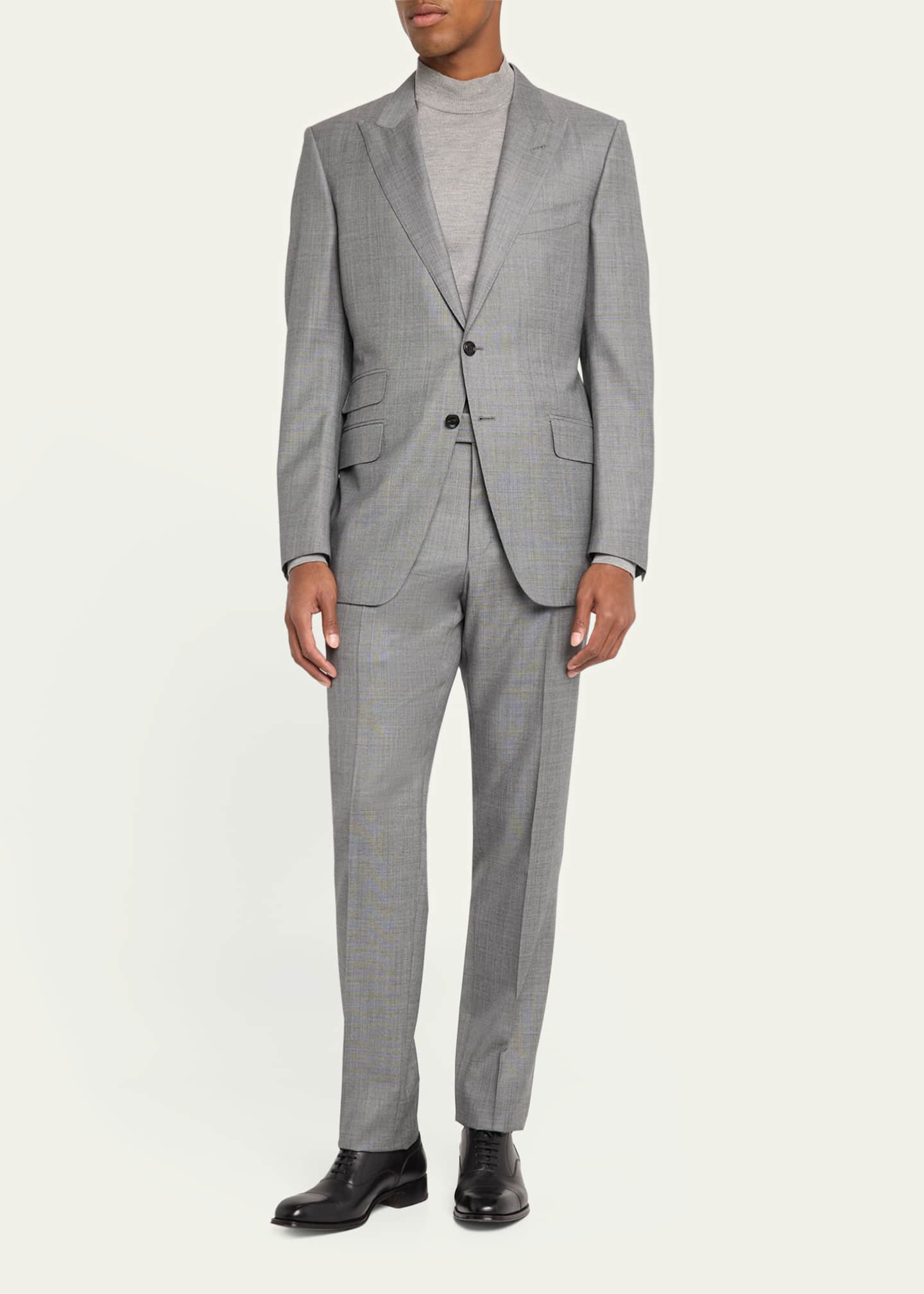 TOM FORD Men's Modern Fit Sharkskin Suit Image 2 of 8