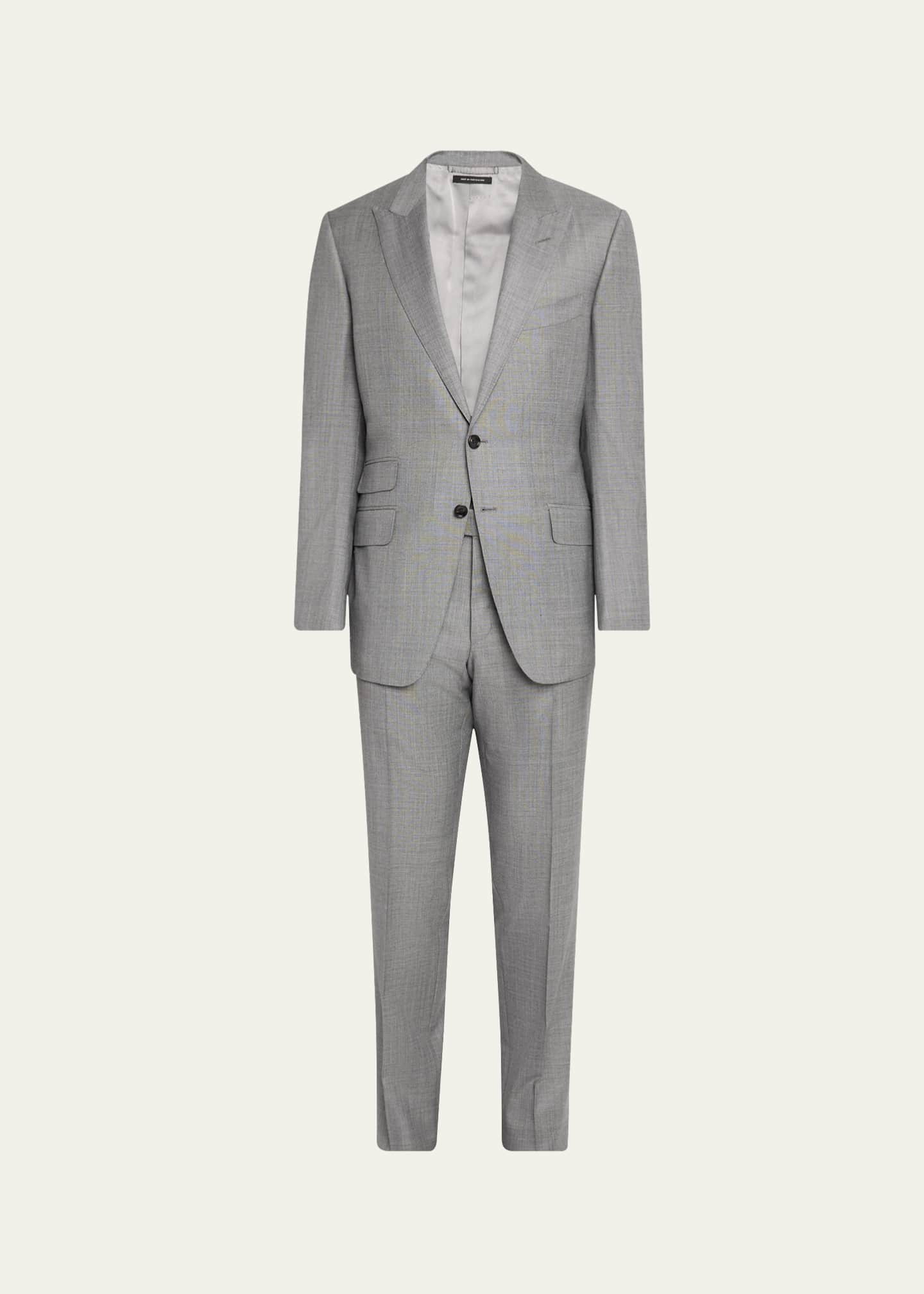 TOM FORD Men's Modern Fit Sharkskin Suit Image 1 of 8