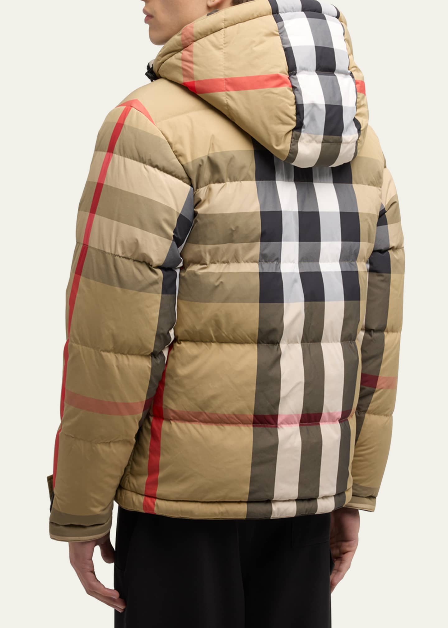 Burberry Men s Rutland Check Puffer Jacket Bergdorf Goodman