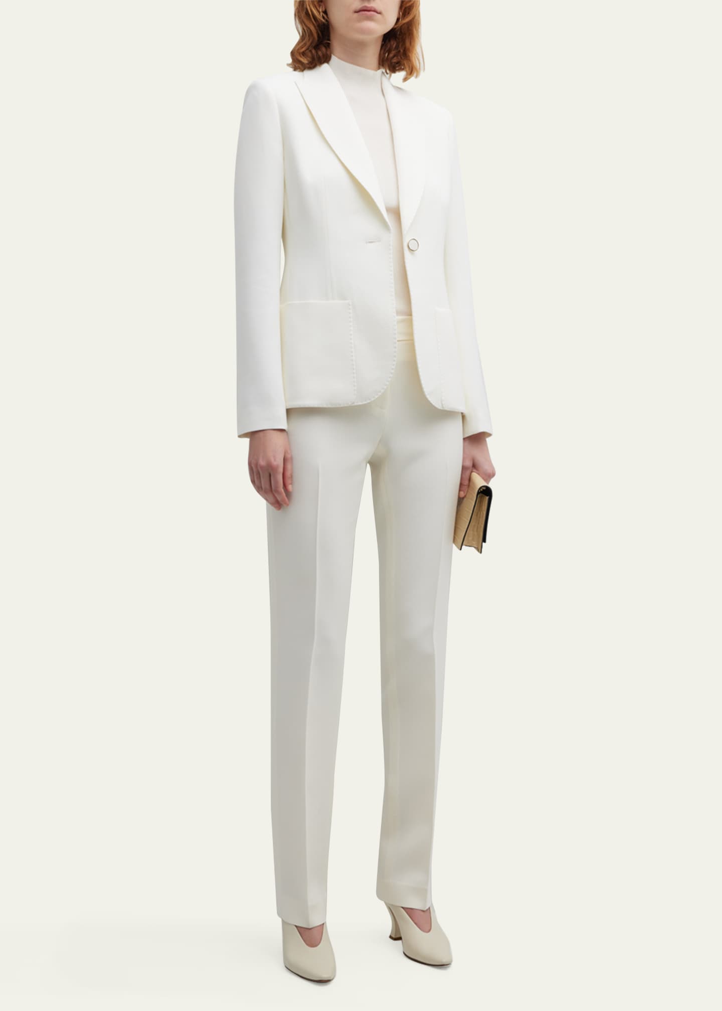 Lafayette 148 New York Ribbed Mock-Neck Sweater Image 2 of 5
