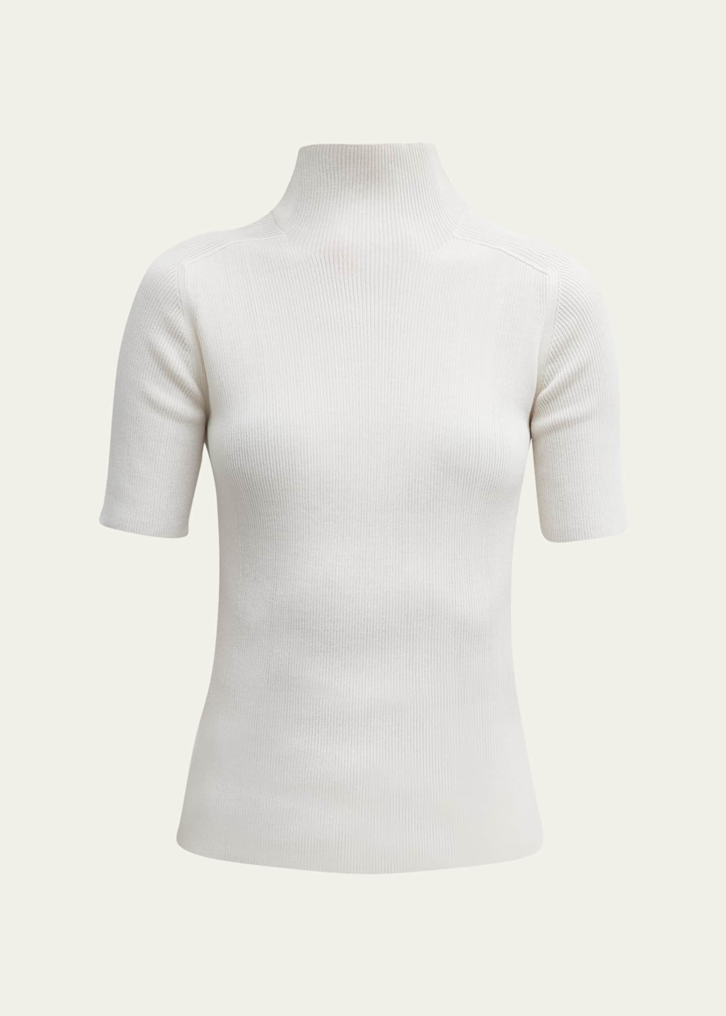 Lafayette 148 New York Ribbed Mock-Neck Sweater Image 1 of 5