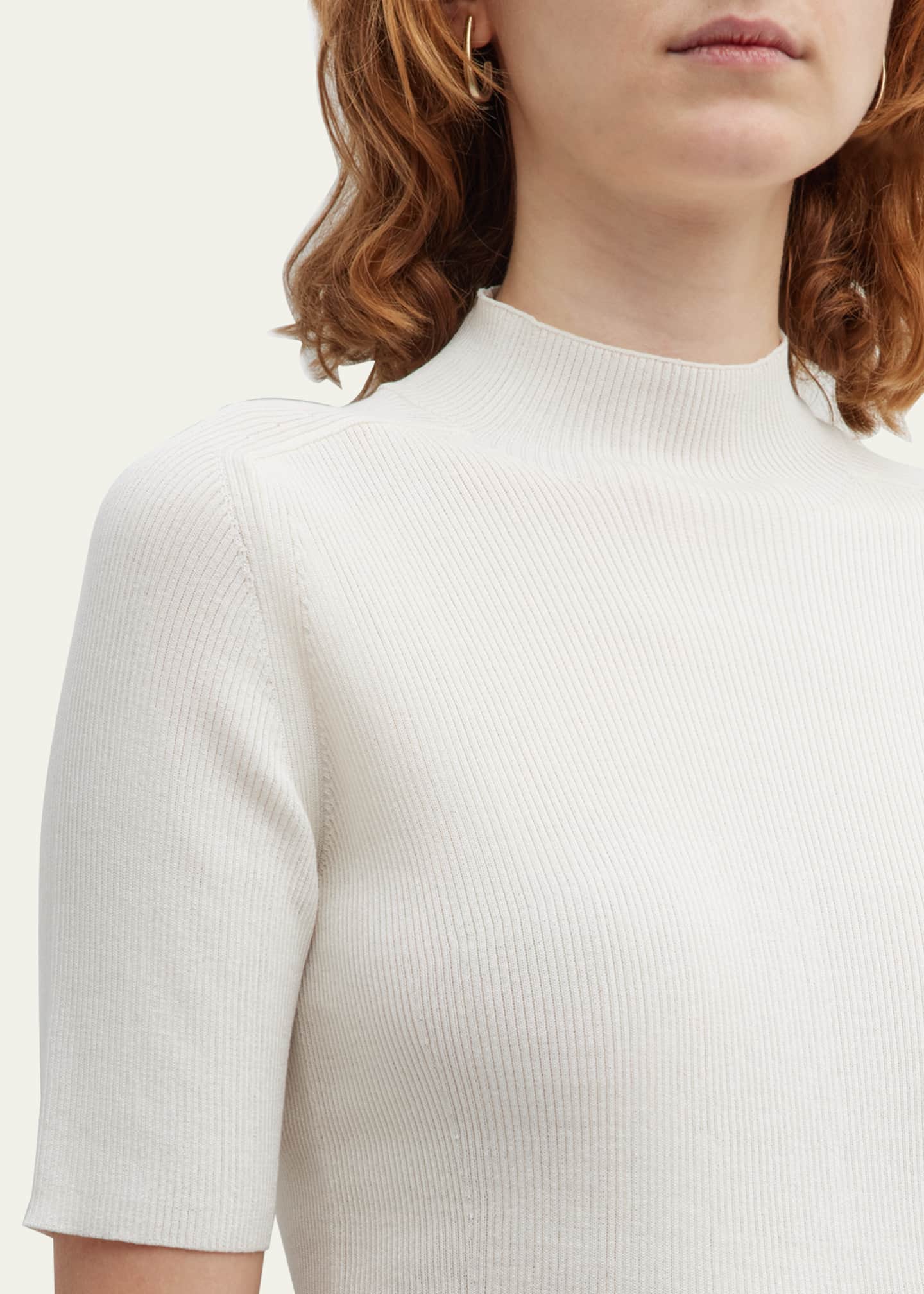 Lafayette 148 New York Ribbed Mock-Neck Sweater Image 5 of 5