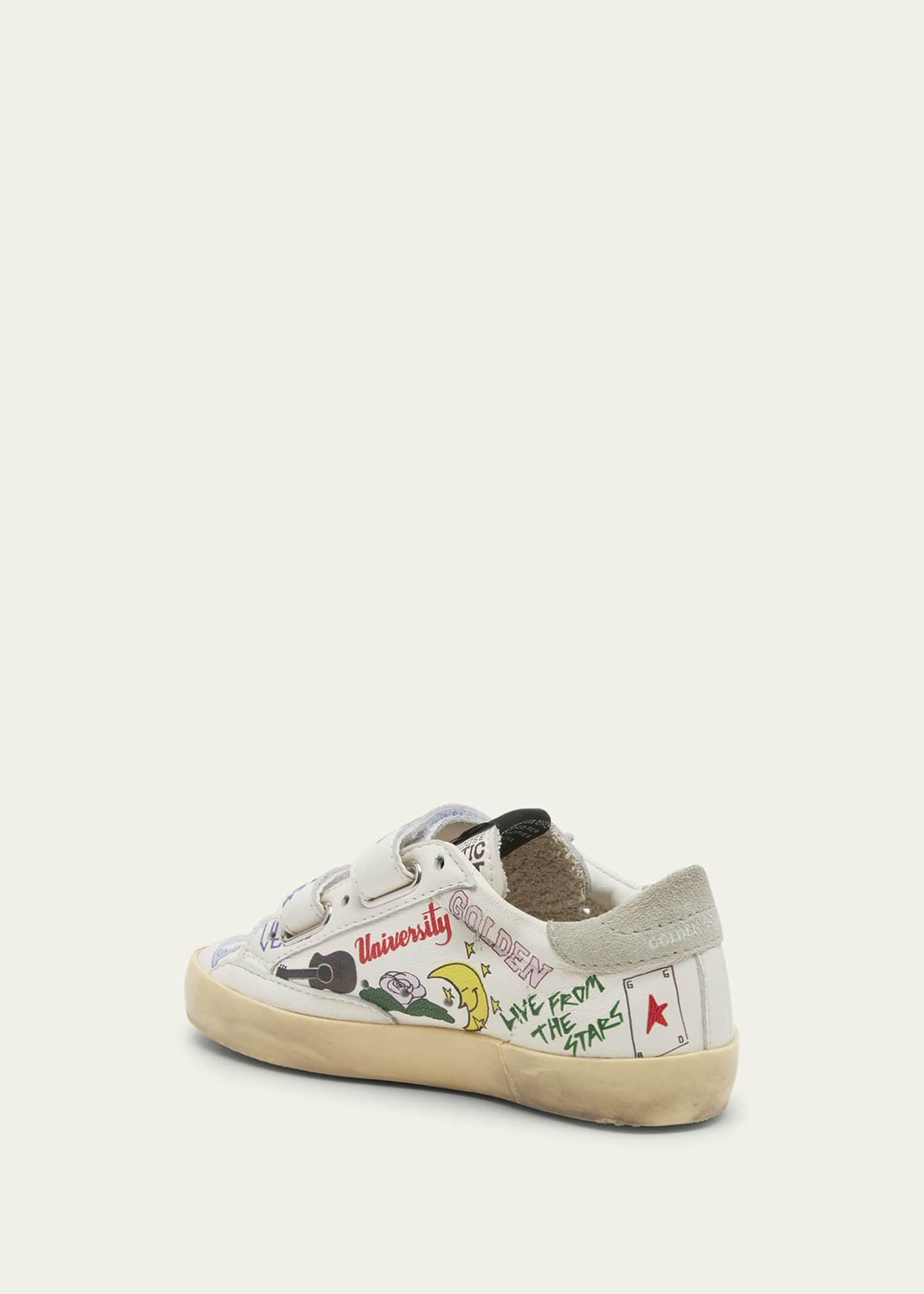 Golden Goose OLD SCHOOL NAPPA UPPER WITH GRAFFITI PRINT SUEDE STAR AND HEEL
