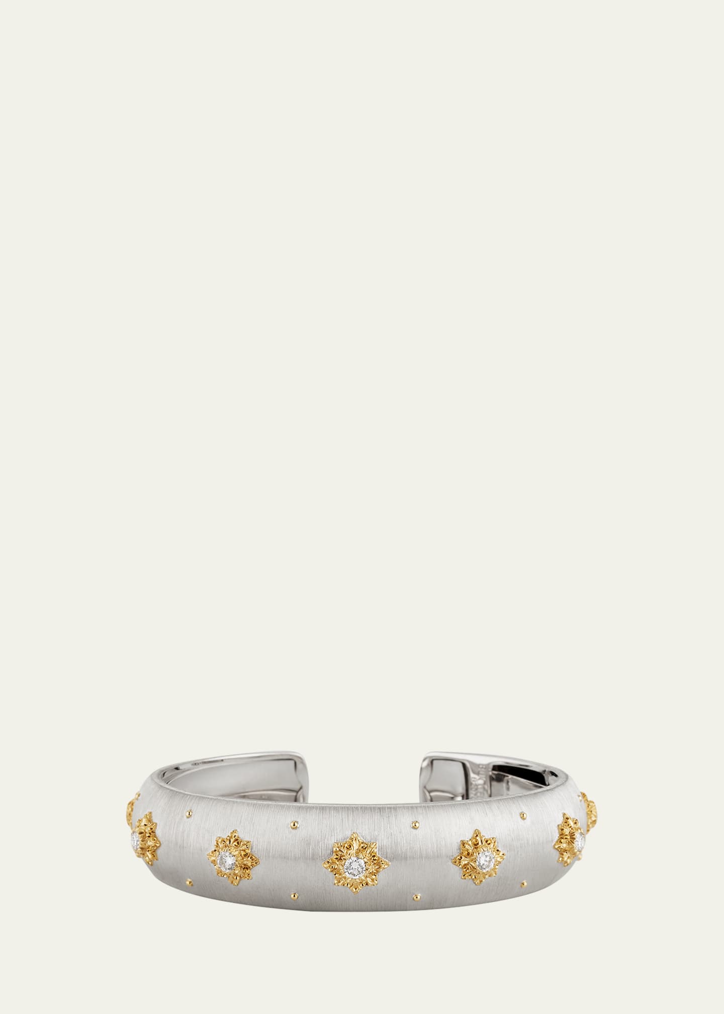 Buccellati Gold And Diamond Cuff Bracelet Available For Immediate