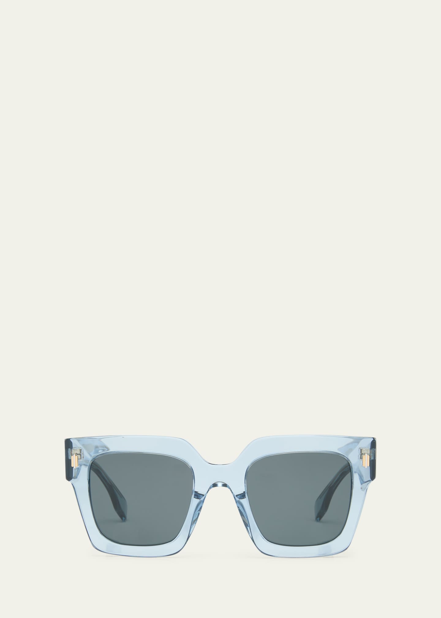 Fendi Acetate/Metal Butterfly Sunglasses, Black - Bergdorf Goodman