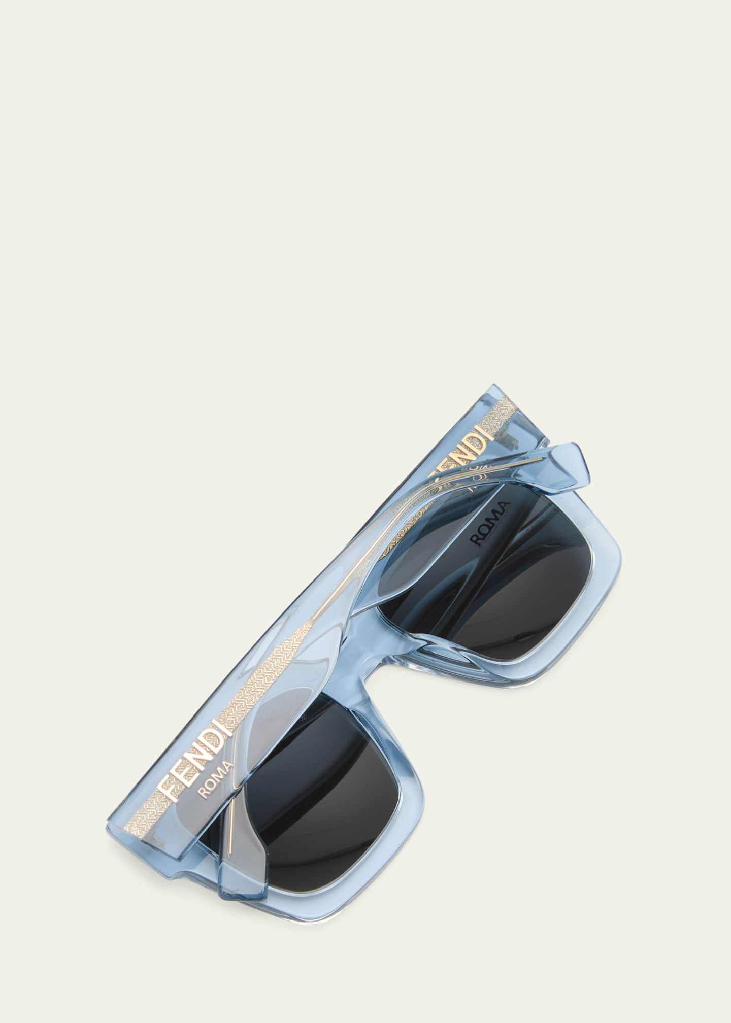 Fendi Fendi Roma Blue Square Acetate Sunglasses