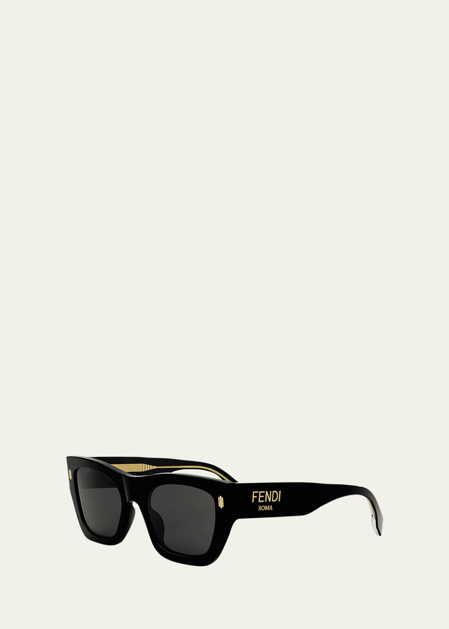 FENDI EYEWEAR Crystal-embellished square-frame acetate sunglasses