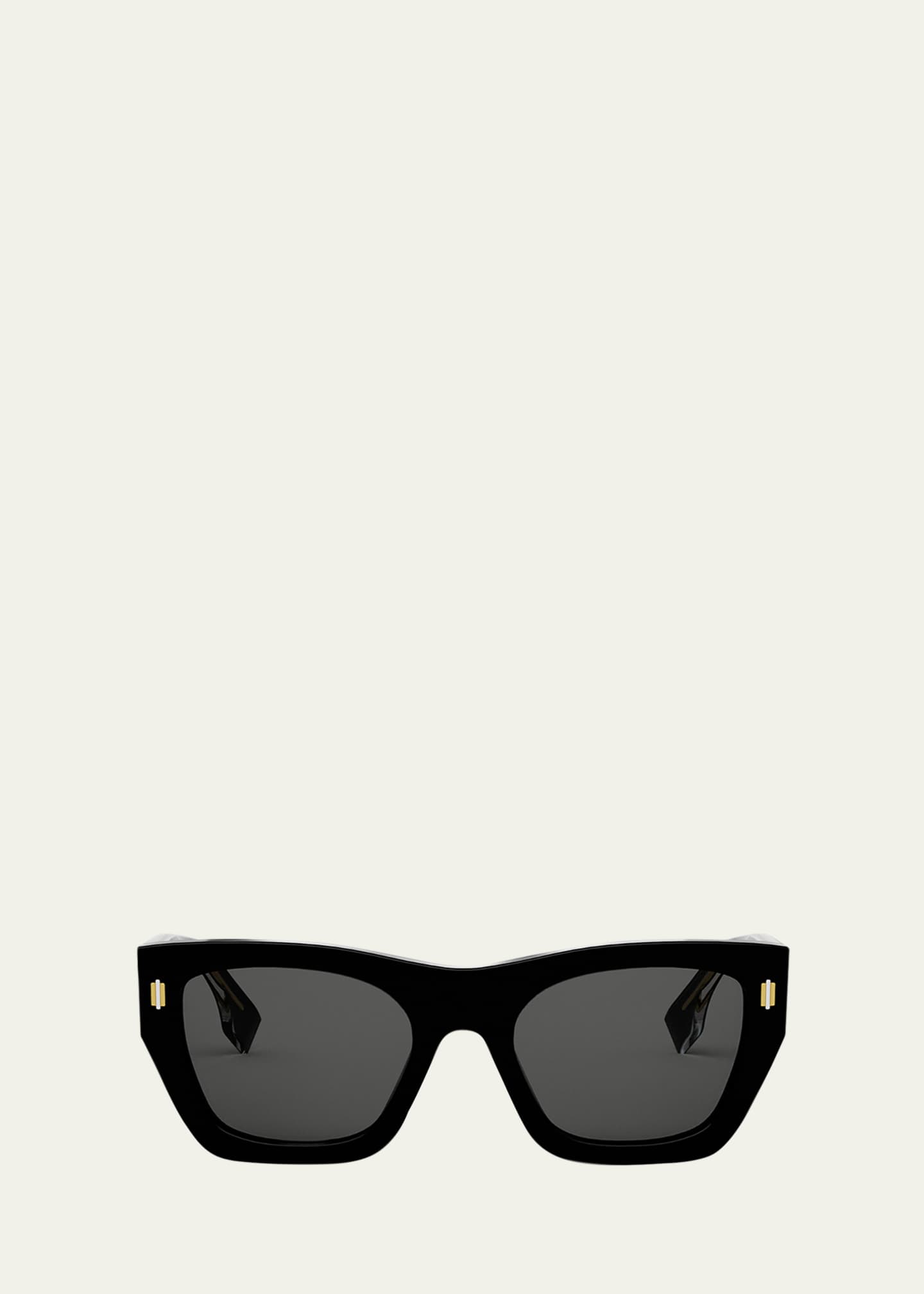 FENDI EYEWEAR Crystal-embellished square-frame acetate sunglasses