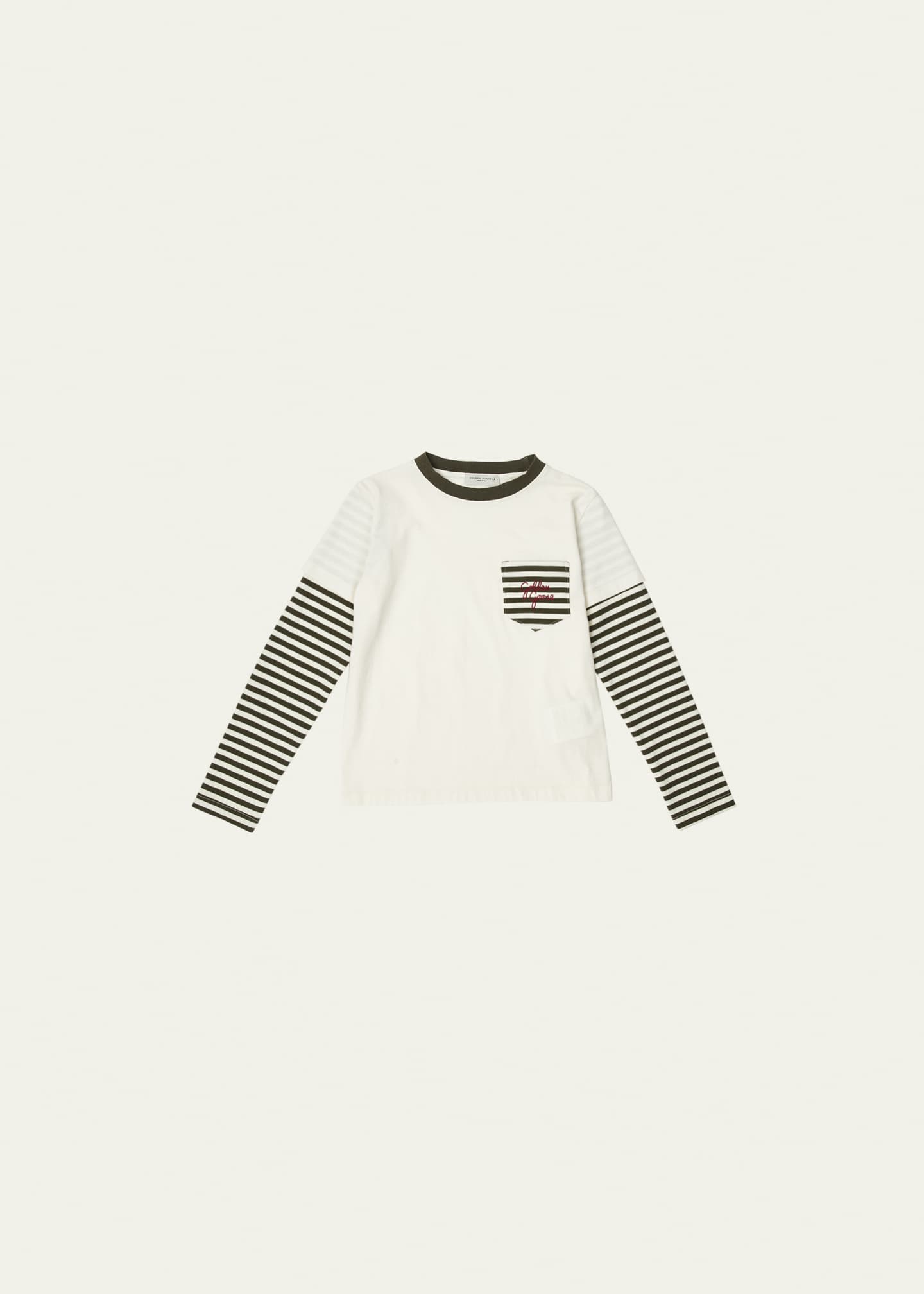 Golden Goose Boy's Journey Double Layered Striped T-Shirt, Size 12 ...