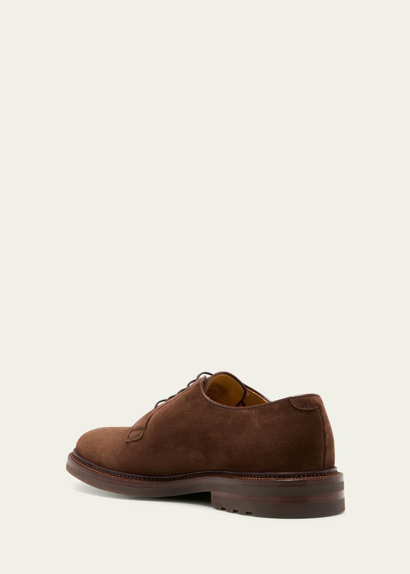 Brunello Cucinelli Men's Suede Derby Shoes Bergdorf Goodman