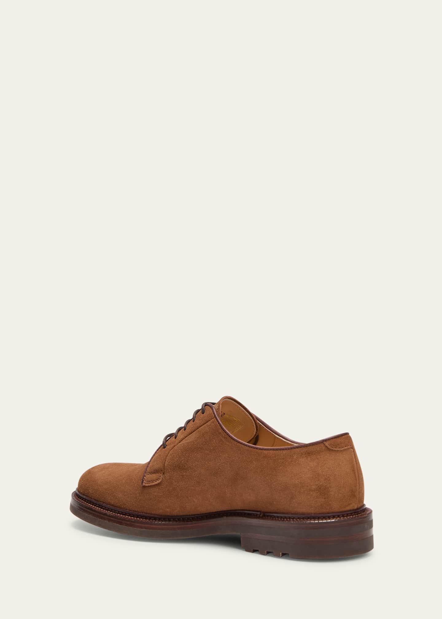 Brunello Cucinelli Men's Suede Derby Shoes Image 2 of 3