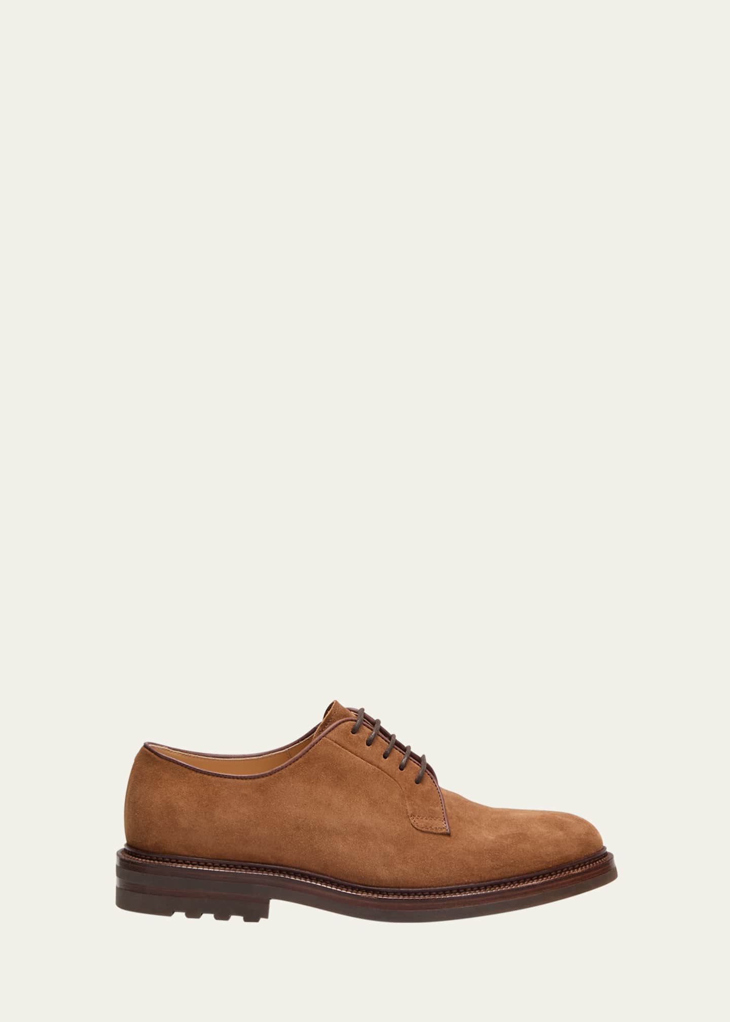 Brunello Cucinelli Men's Suede Derby Shoes Image 1 of 3