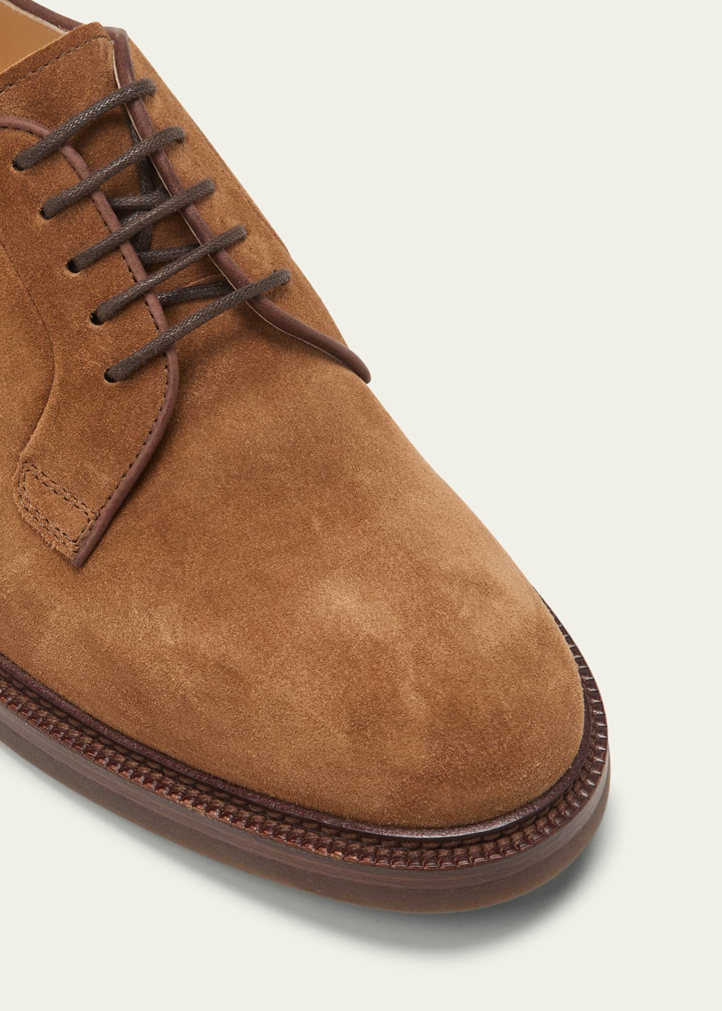 Brunello Cucinelli Men's Suede Derby Shoes Image 3 of 3