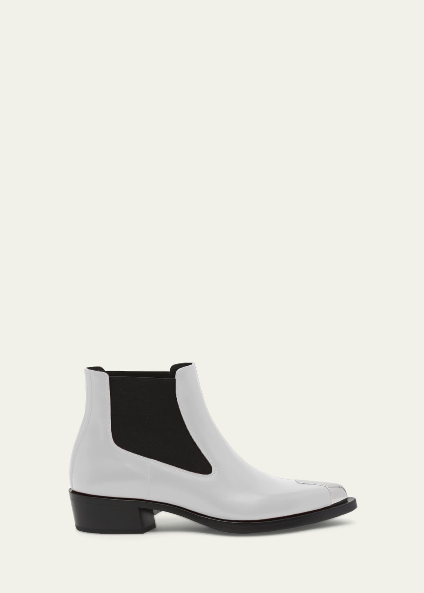 Alexander mcqueen leather chelsea boots hot sale