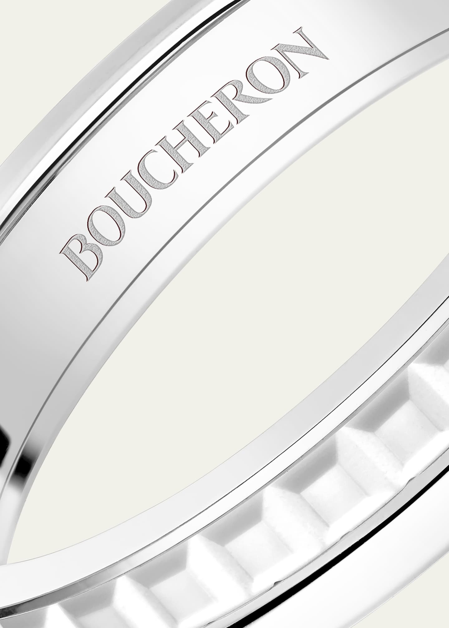 Boucheron 18K White Gold Quatre Double Wedding Band Ring, White Edition Image 3 of 3