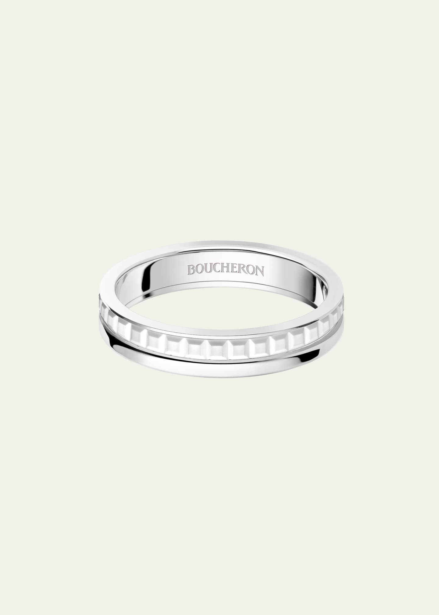 Boucheron 18K White Gold Quatre Double Wedding Band Ring, White Edition Image 1 of 3