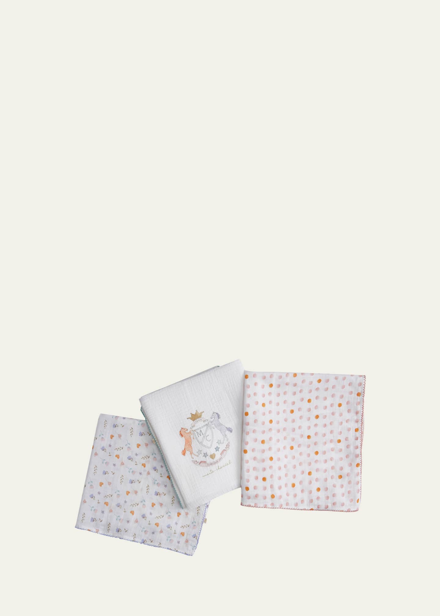 Marie Chantal Kid's Printed Muslin Cloths, Set of 3 Image 1 of 4