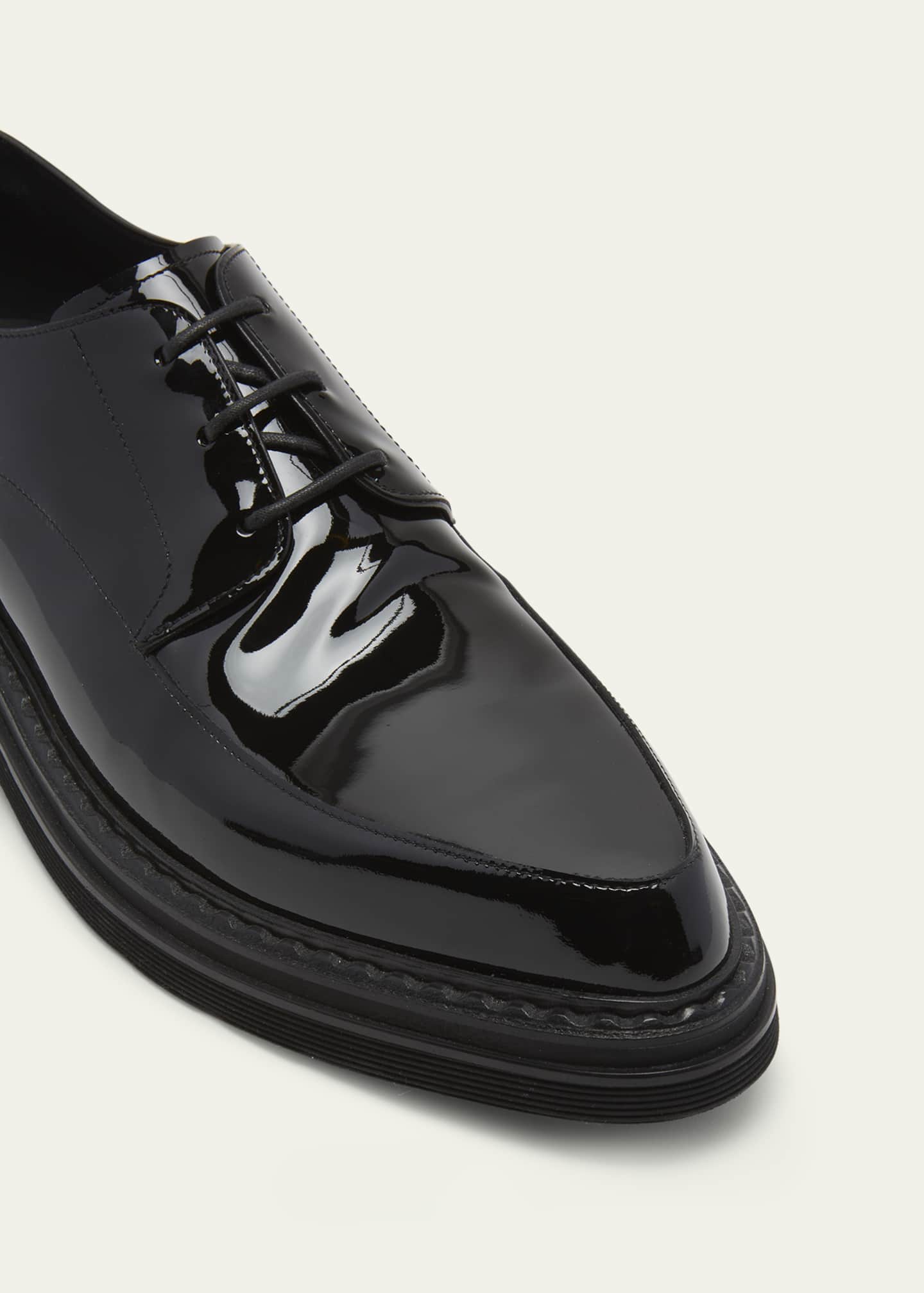 Dolce&Gabbana Men's Patent Leather Derby Shoes - Bergdorf Goodman