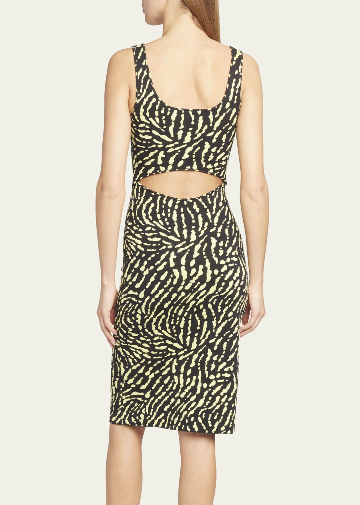 Proenza Schouler White Label AnimalPrint Tank Top Midi Dress