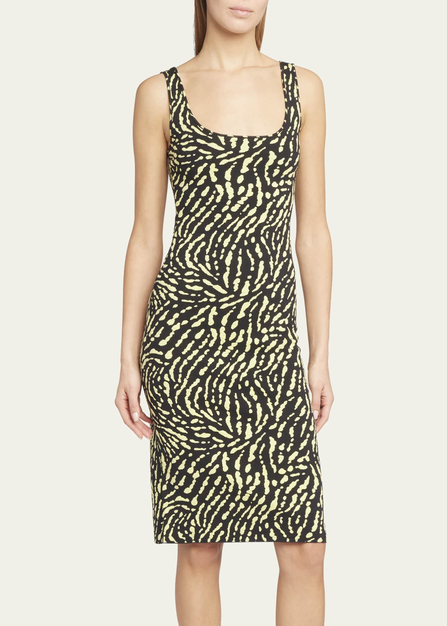 Proenza Schouler White Label AnimalPrint Tank Top Midi Dress