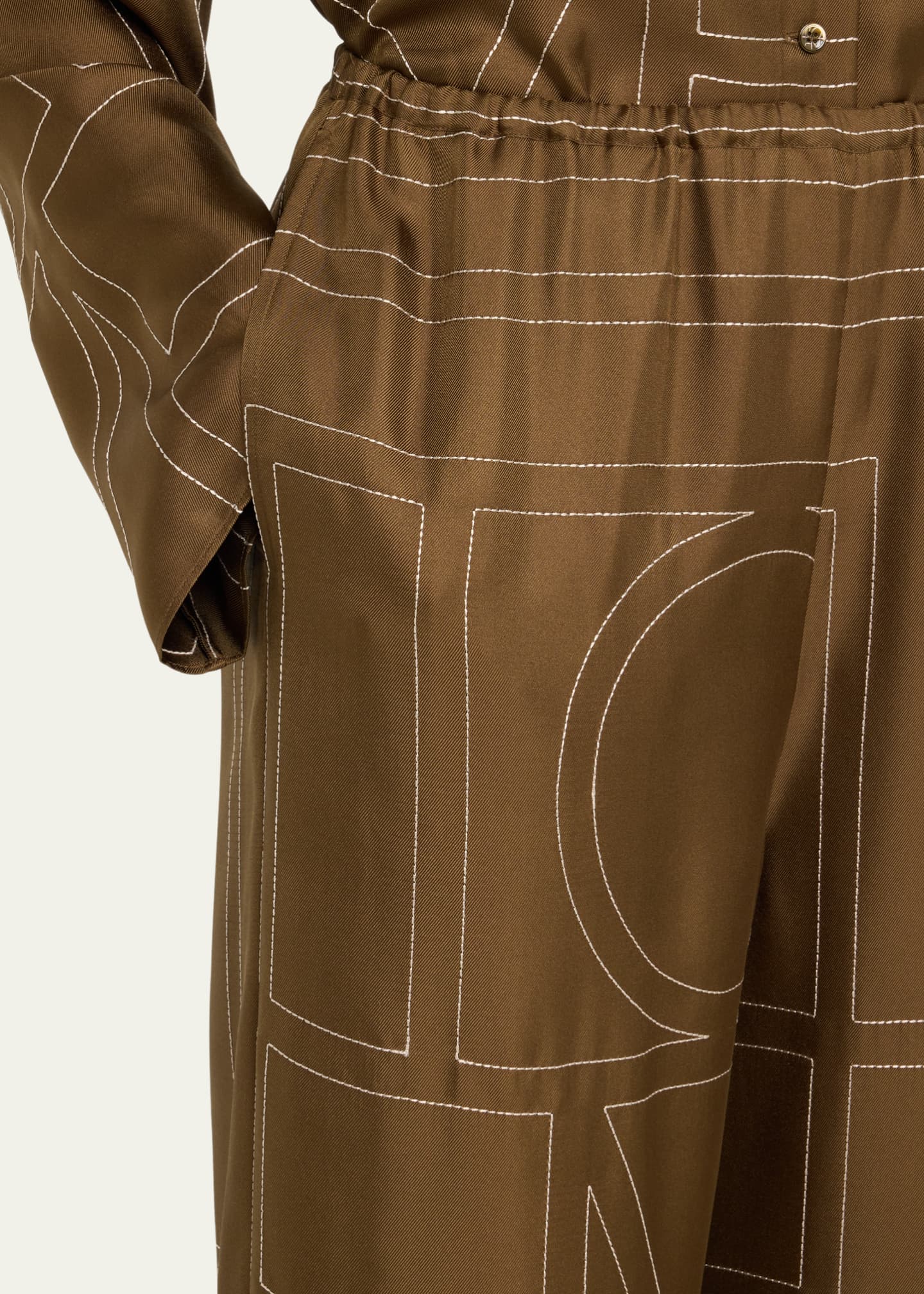 Monogram Devore Pj Bottoms 600078808blk main image 1