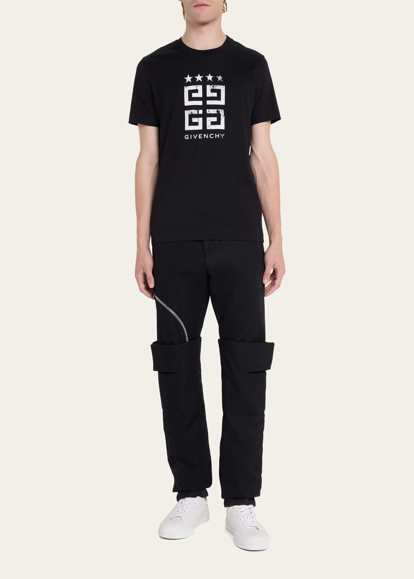 Givenchy Men s 4G Stars Stamped Logo T Shirt Bergdorf Goodman