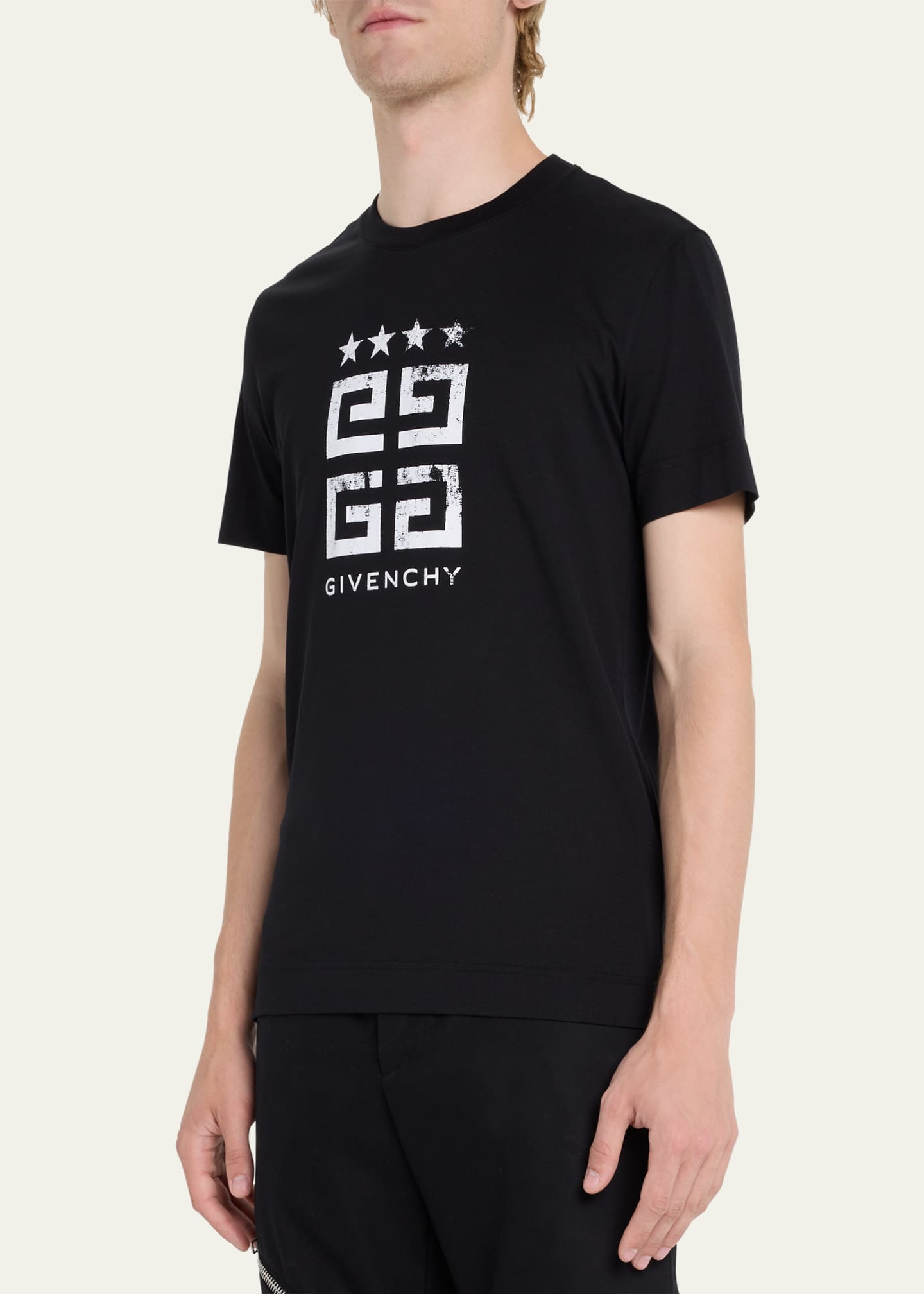 Givenchy Men's 4G Stars Stamped Logo T-Shirt - Bergdorf Goodman