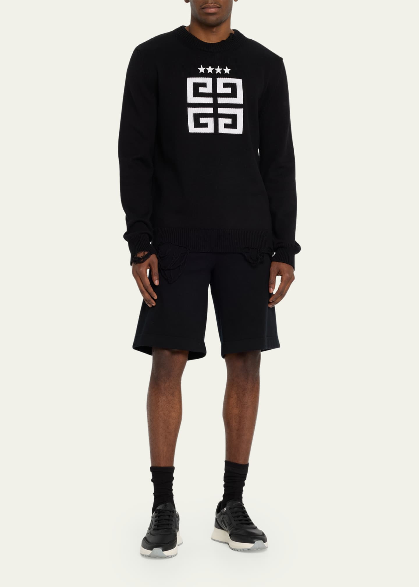 Embroidered logo knit shorts - Givenchy - Girls