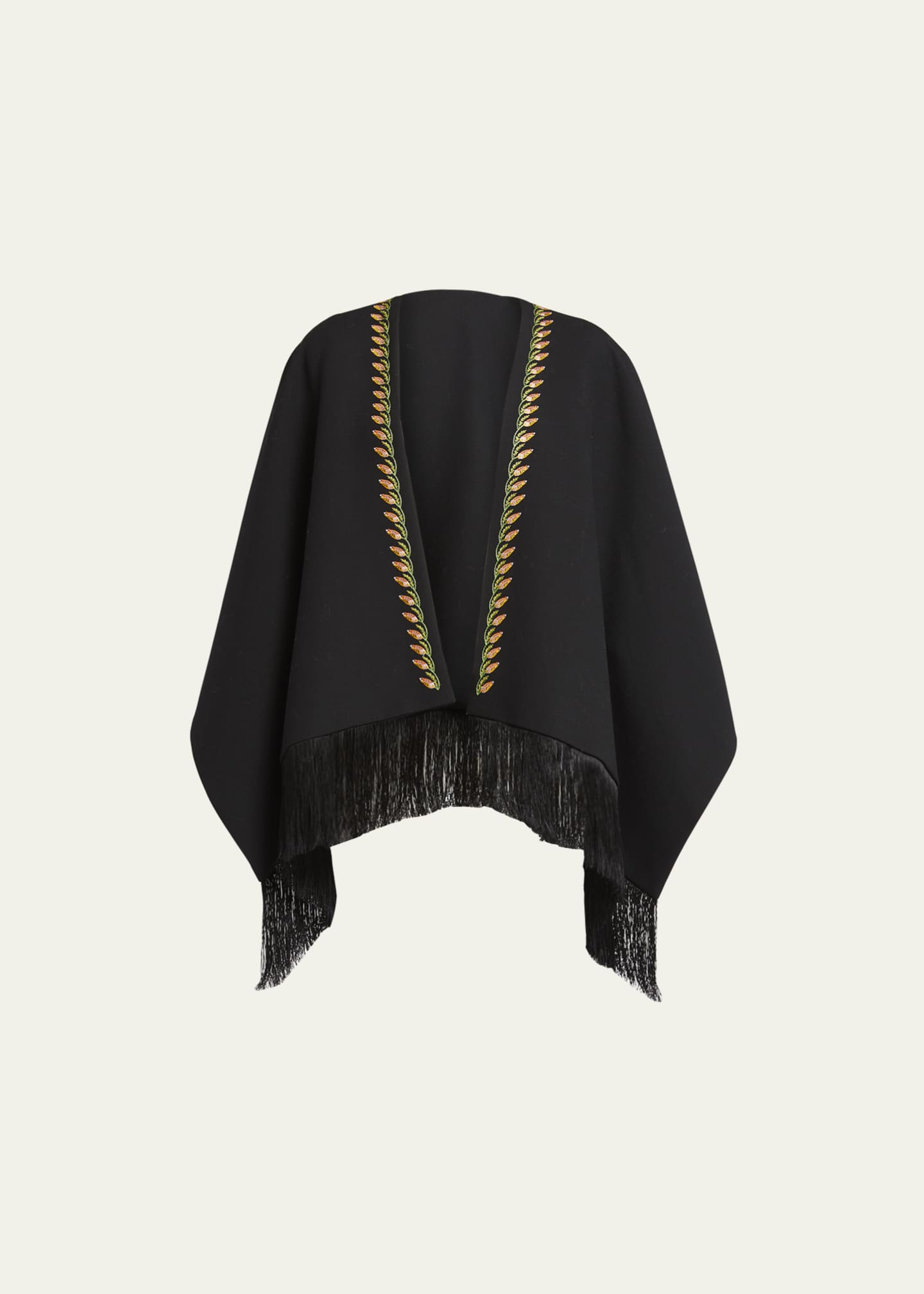 Etro Mantella Embroidered Wool Shawl Image 1 of 5
