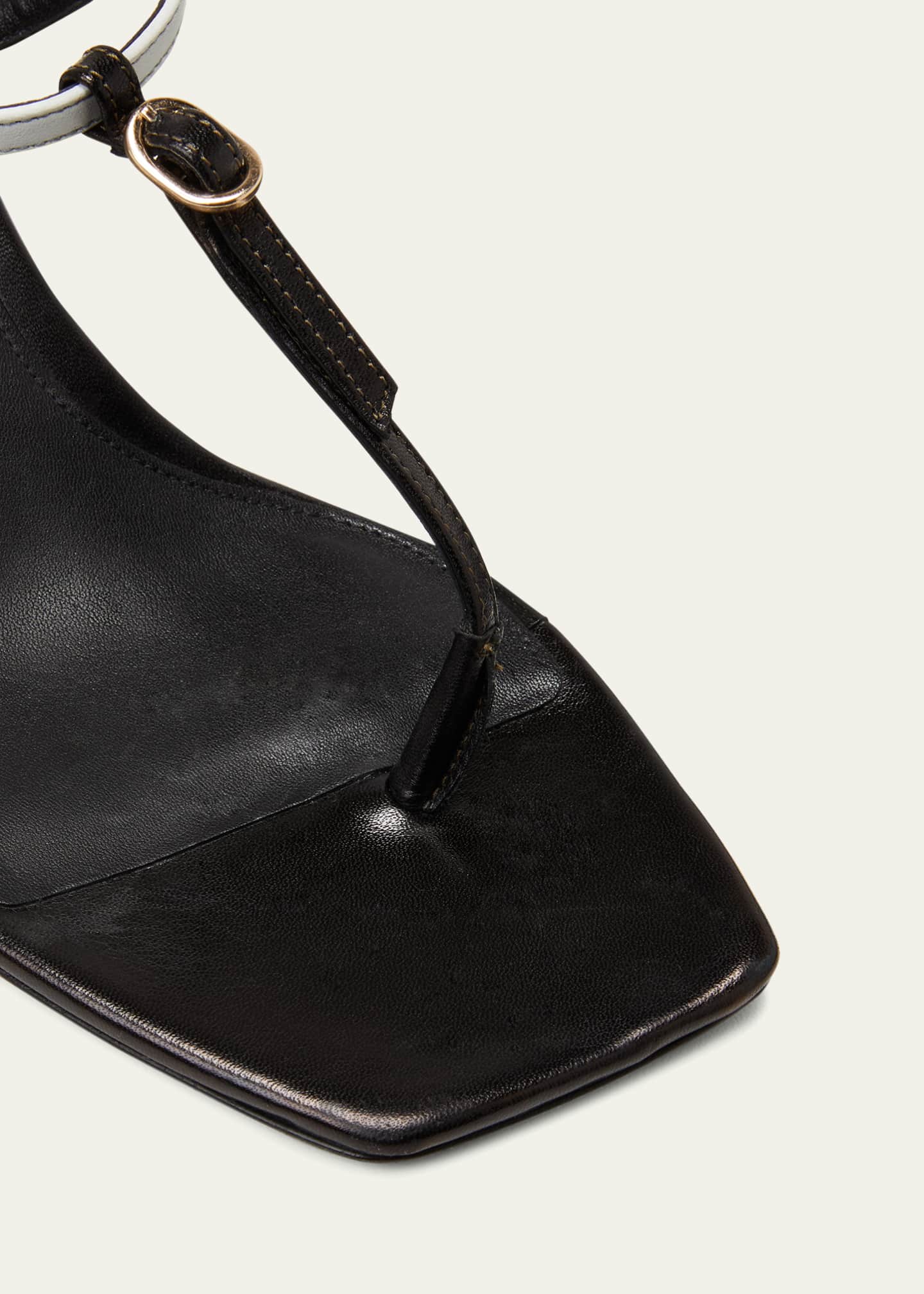 TOTEME Leather flip flops